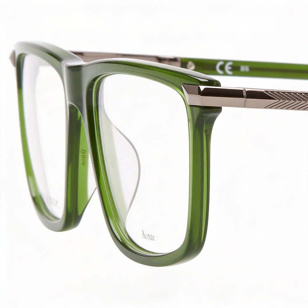 Gafas Rag & Bone Modern para mujer, de acetato verde, con lentes de policarbonato no polarizadas verdes, 53 mm