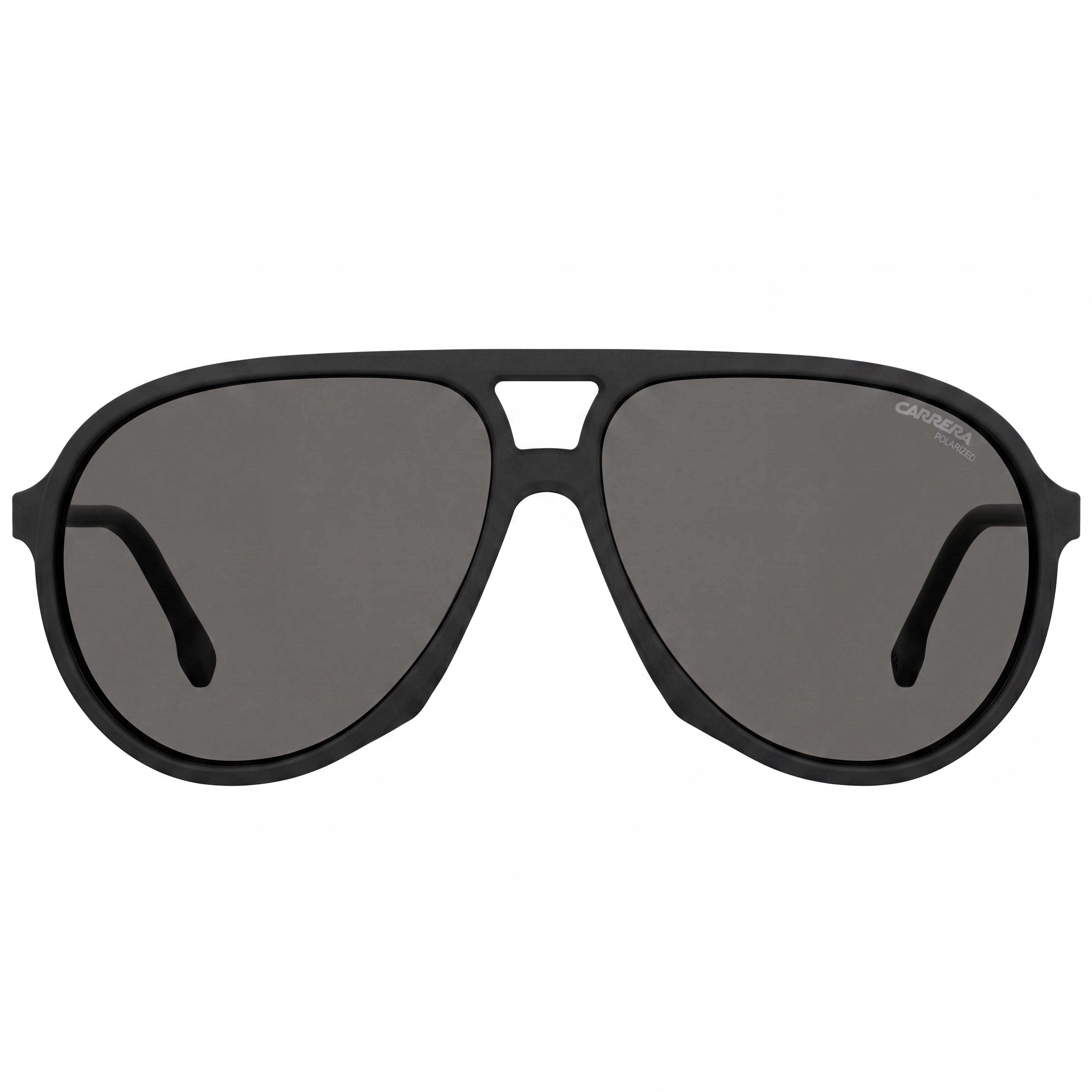 Gafas de sol de piloto Carrera 237/S para hombre - Montura de plástico negro mate, lentes polarizadas grises 61-13-140, Photo 2