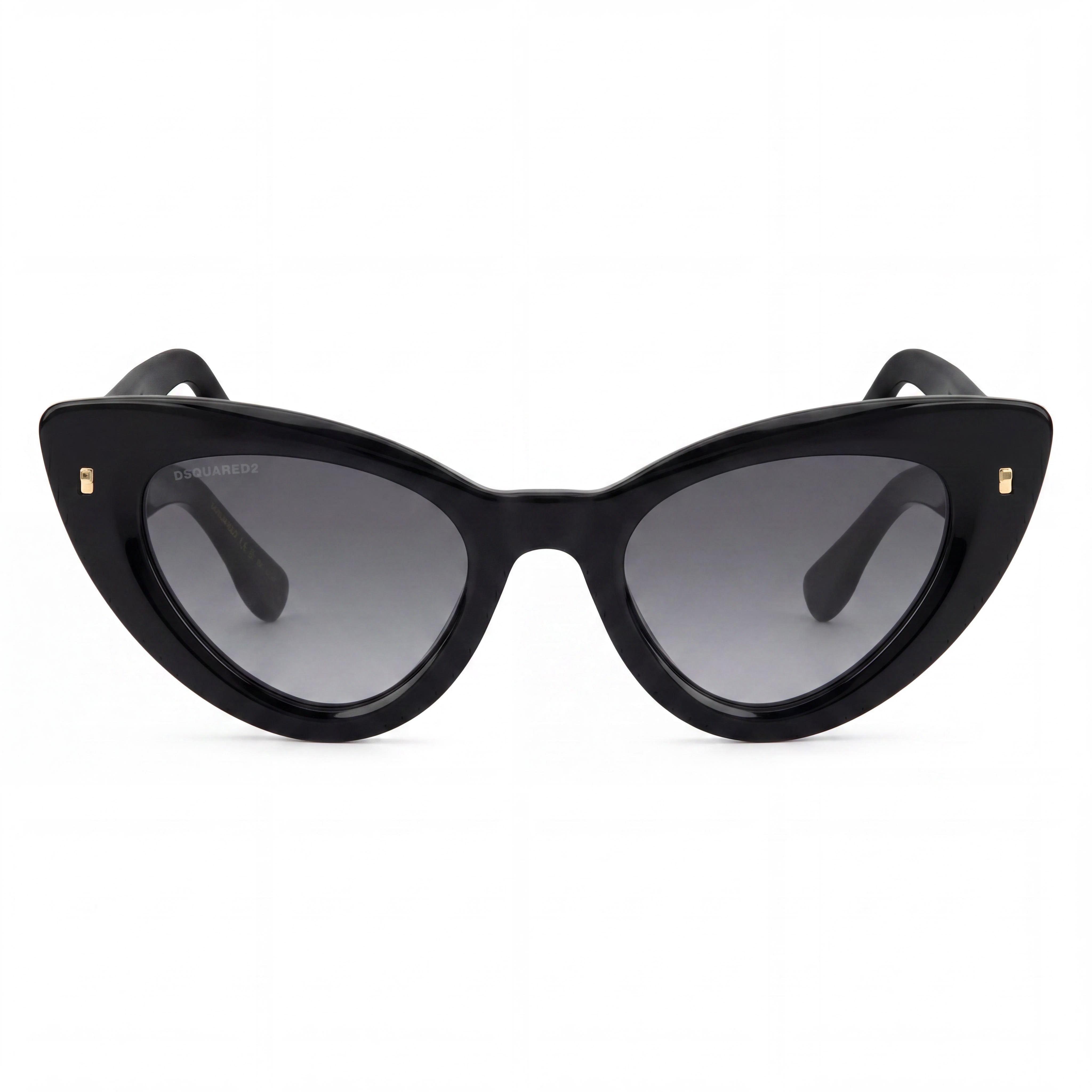 DSQUARED2 Modern Unisex Acetate Black 51mm Sunglasses with UV Protection, Dark Grey Shaded Lenses, Photo 2