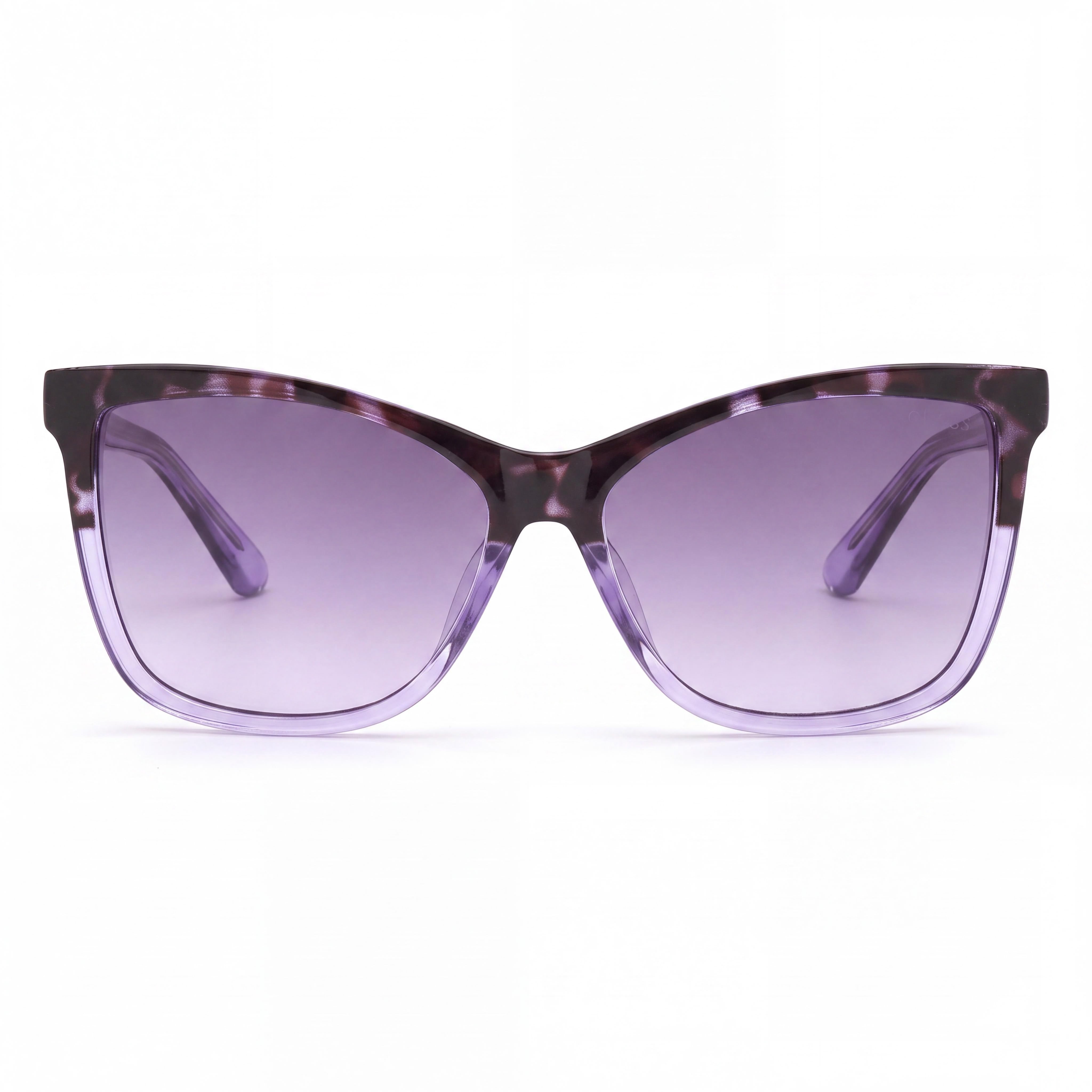 GUESS gu777983z57 Gafas de sol cuadradas de plástico para mujer, color morado degradado, violeta, con protección UV, 57 mm, Photo 2