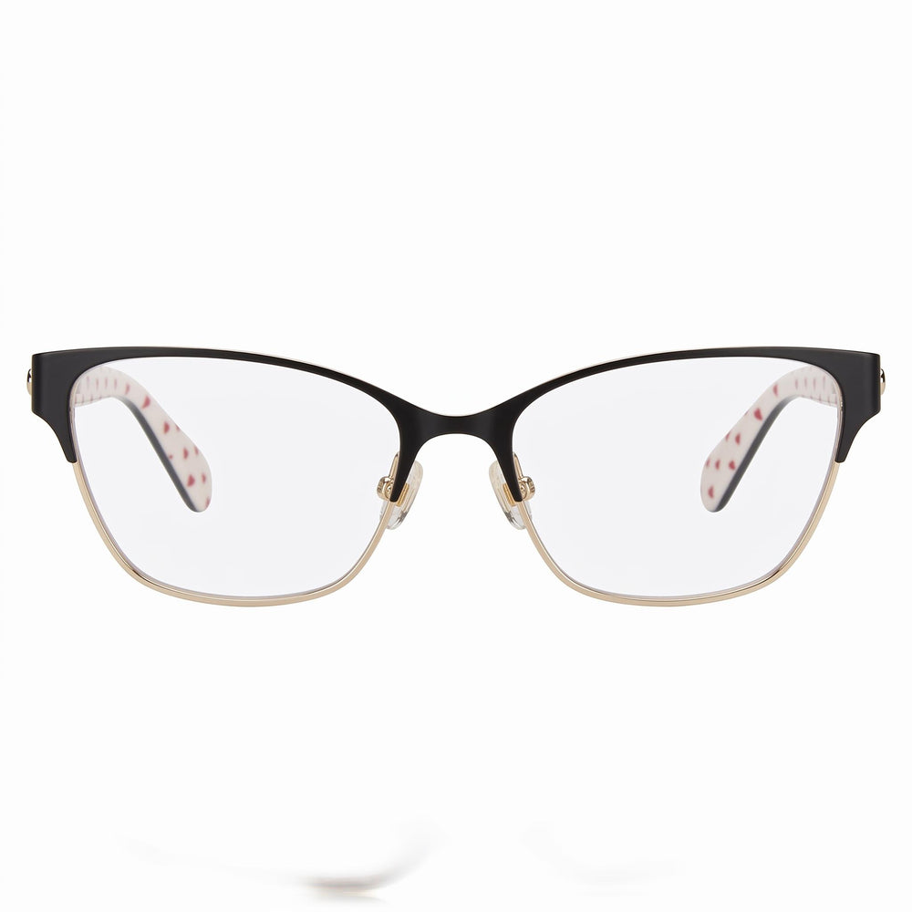 Gafas Kate Spade New York para mujer con montura de acero inoxidable, color dorado y negro, lentes de 52 mm