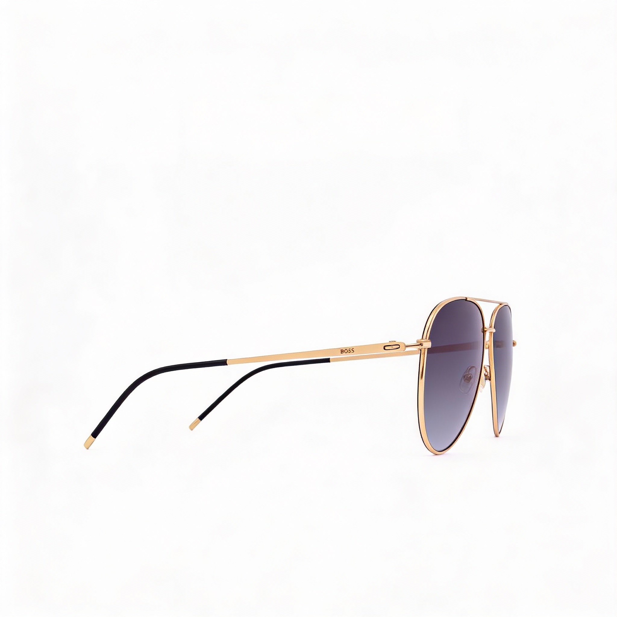 Hugo Boss Classic Women's Rose Gold Stainless Steel Non-Polarized Dark Grey Shaded Sunglasses 60mm, Photo 3