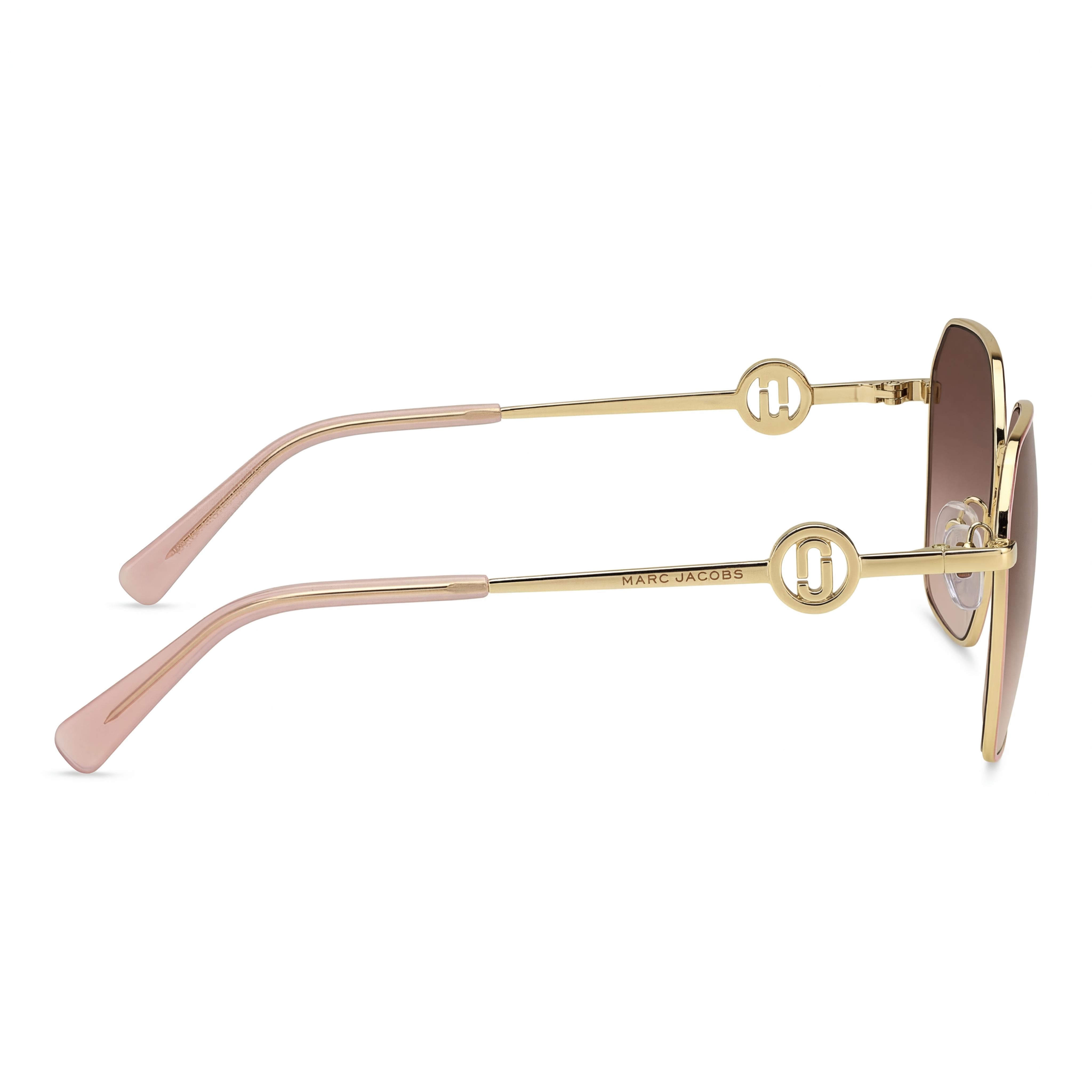 Marc Jacobs MARC 729/S Women's Casual Acetate Gold Pink Frame Brown Shaded Non-Polarized Sunglasses 58mm, Photo 3