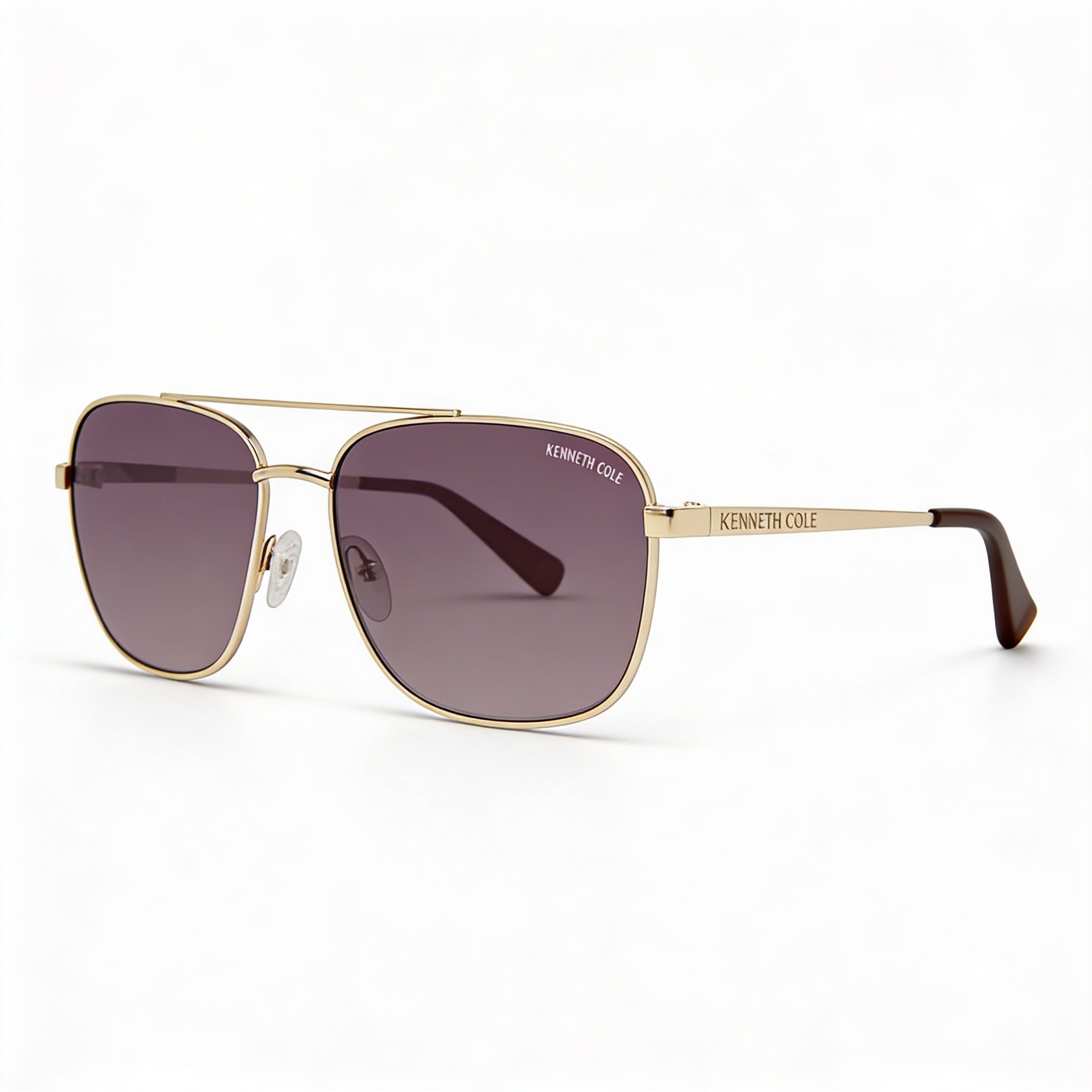 Kenneth Cole New York Kc5932f Women's Gold Metal Frame Gradient Brown Lens Sunglasses 59mm, Photo 3