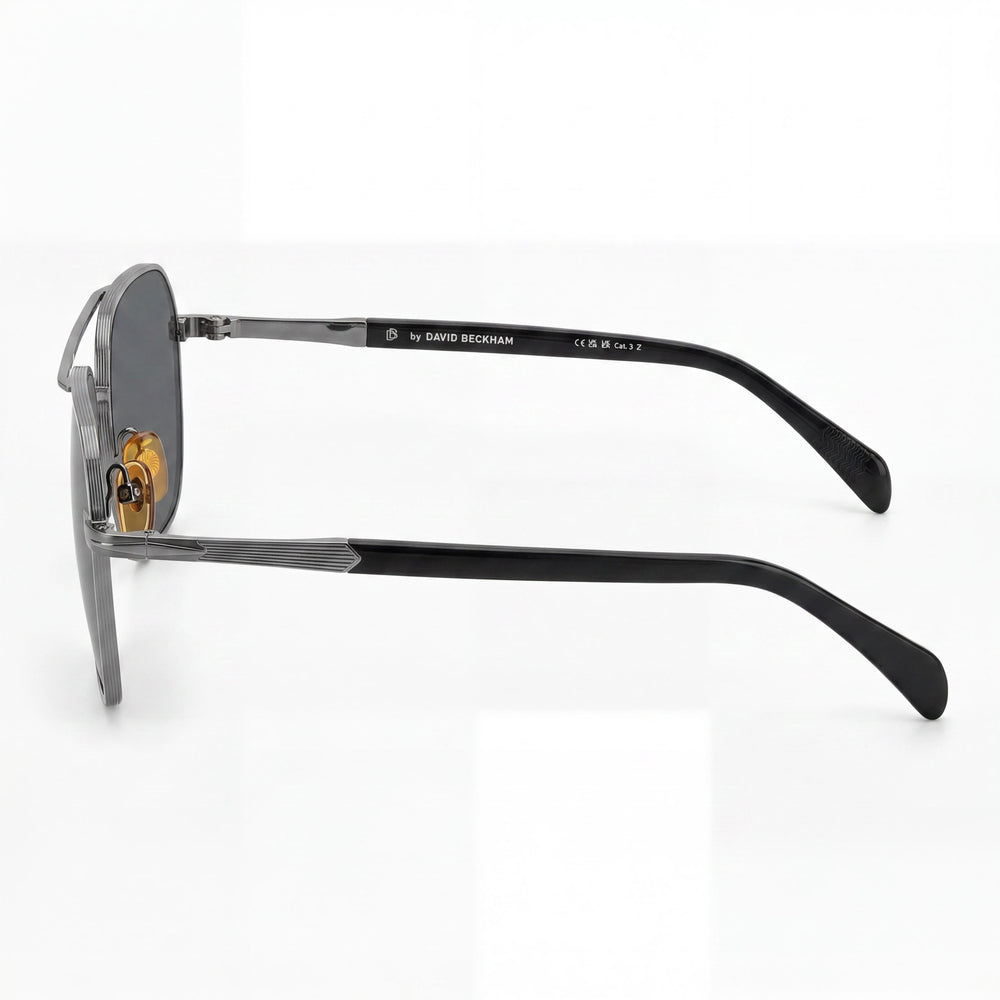 David Beckham Db 1128/G/S Unisex Metal Ruthenium Frame Dark Ruthenium Black Polycarbonate Lens UV 400 Sunglasses 59-16-145