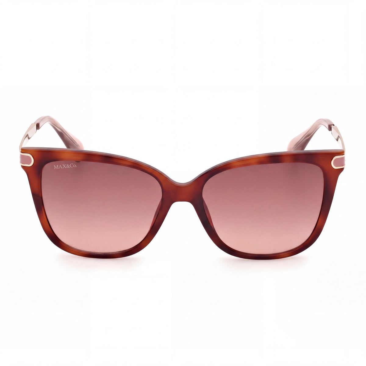 Max & Co. Modern Women's Dark Havana Tortoise Sunglasses with Gradient Brown Lenses 100% UV Protection 55mm, Photo 2