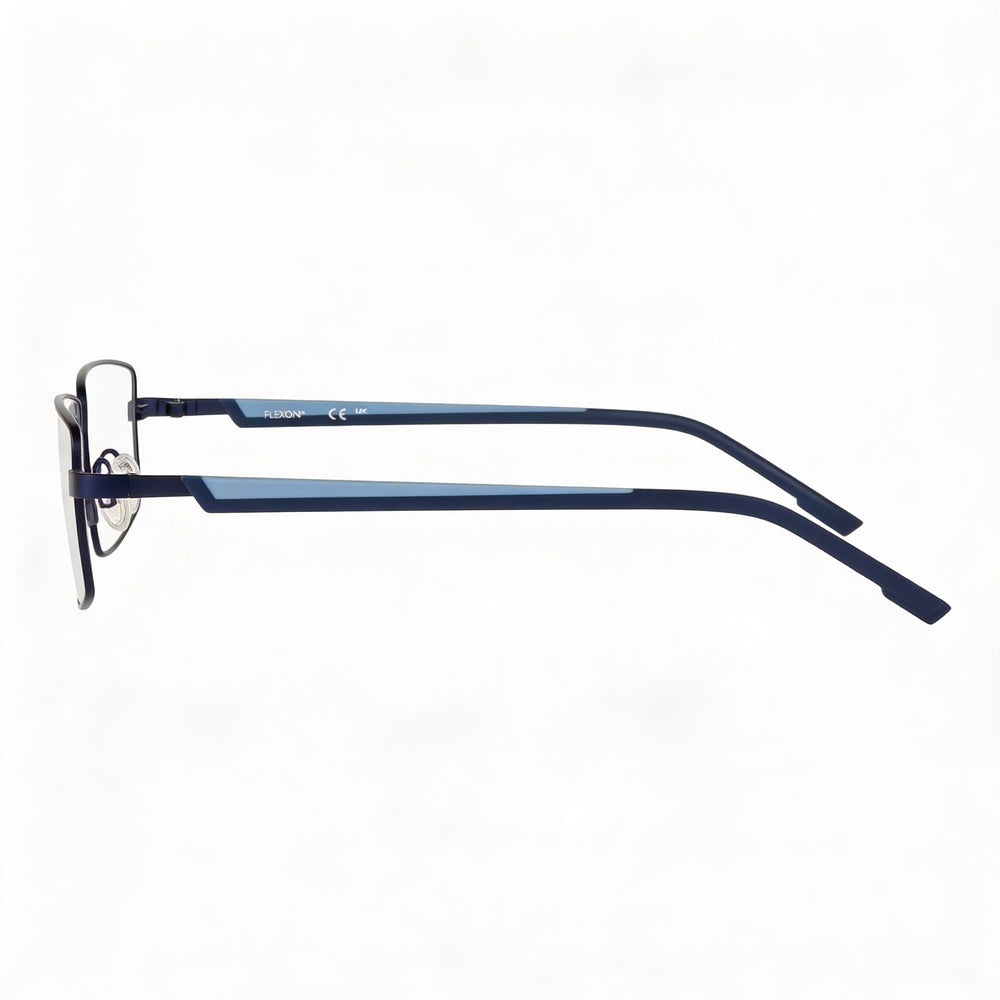 Gafas Flexon H6085 para hombre con montura de plástico azul marino mate, lentes de 55 mm, puente de 17 mm y patillas de 145 mm