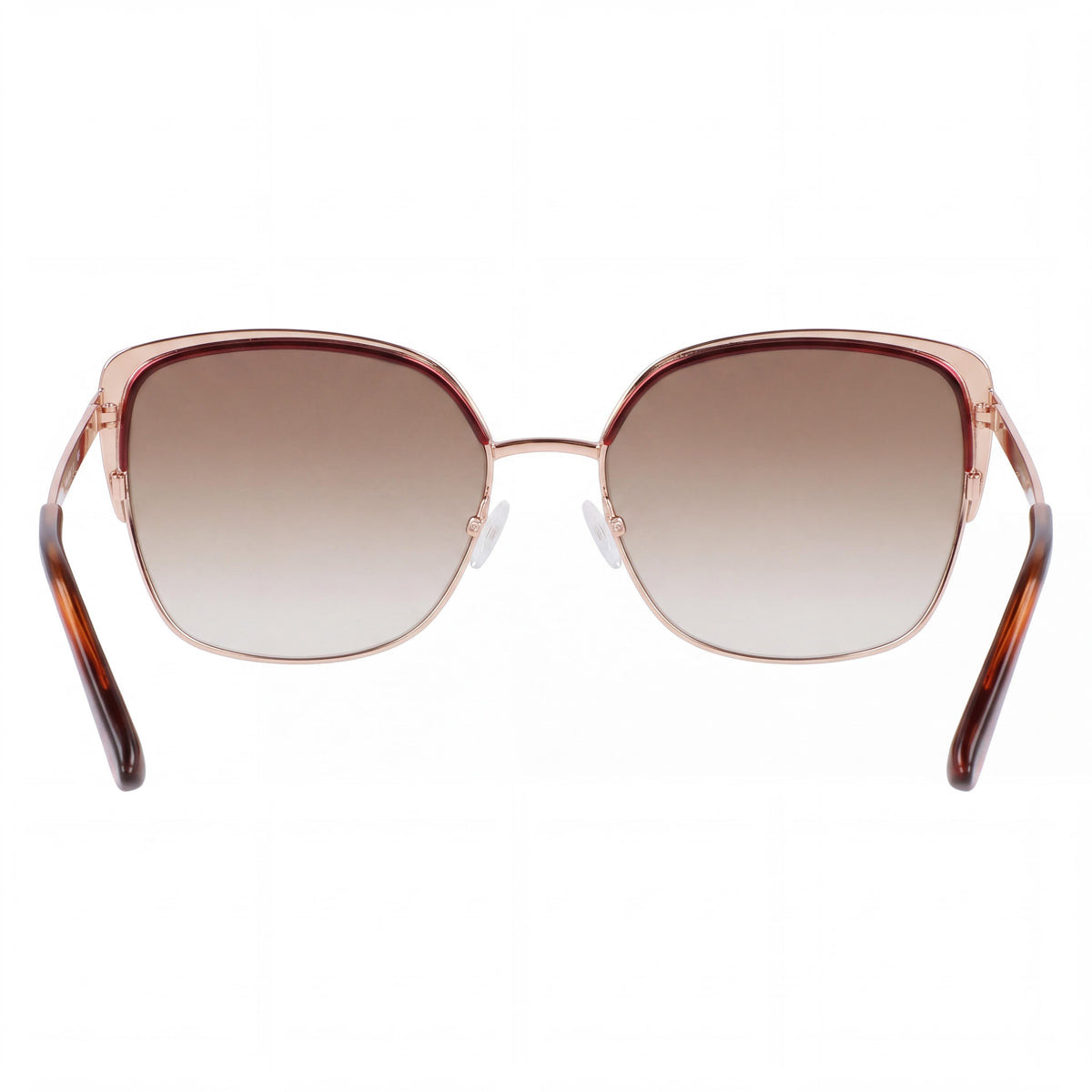 Gafas de Sol de Mujer Anne Klein Ak7080 Merlot Marrón Gradiente Metal Protección UV Lente 56mm, Photo 2