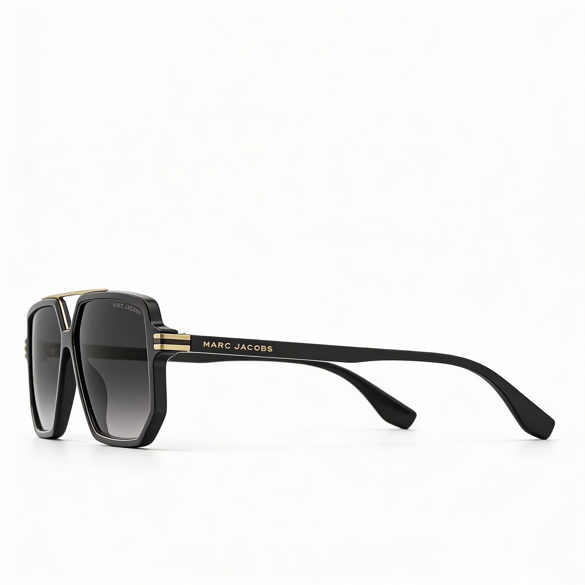 Marc Jacobs Classic Unisex Black Acetate Dark Grey Gradient Non-Polarized 100% UV Protection Sunglasses 58mm, Photo 3