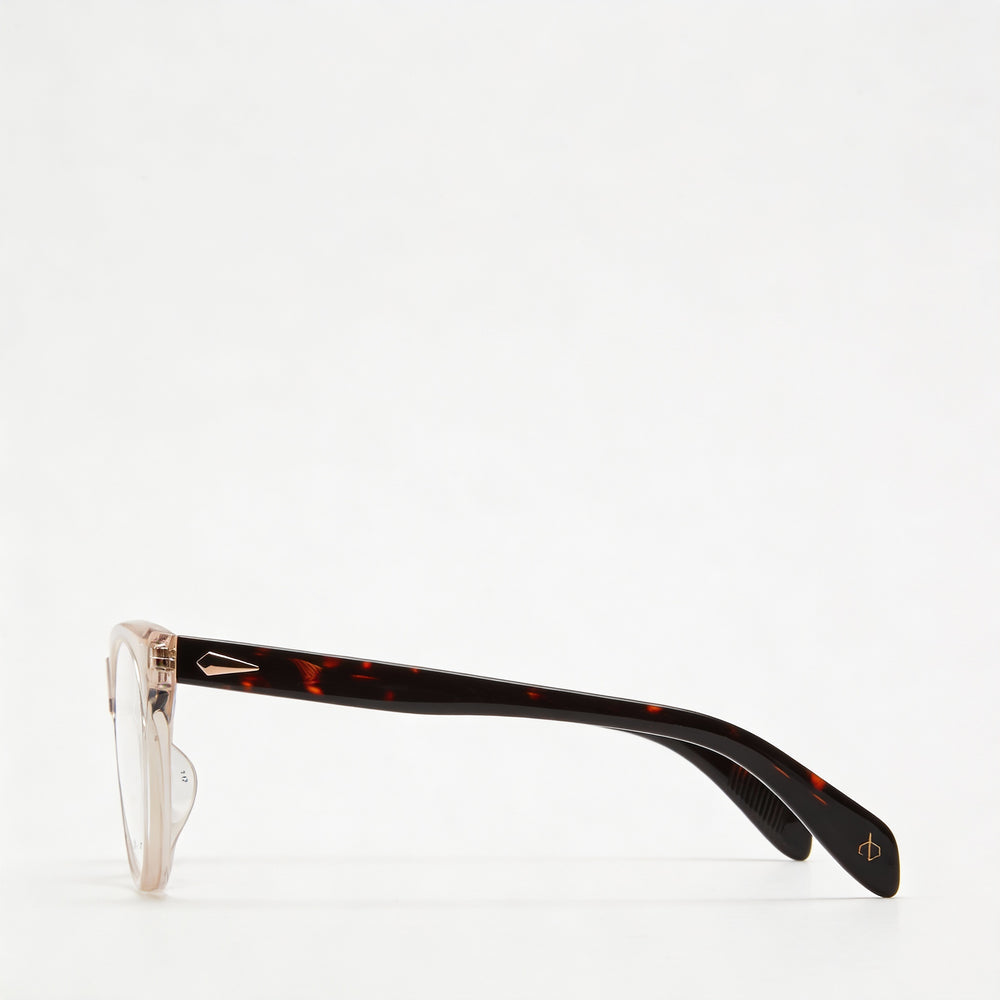 Gafas modernas rag & bone para mujer con montura de acetato rosa y lentes de policarbonato rosa, tamaño 51 mm