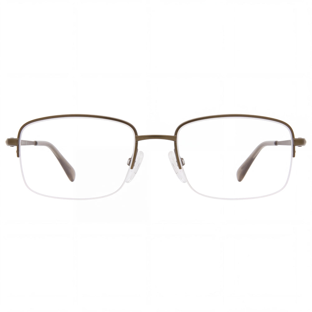 Elasta 7244 Men's Antique Brown Stainless Steel Frame, Polycarbonate Lenses, 56mm