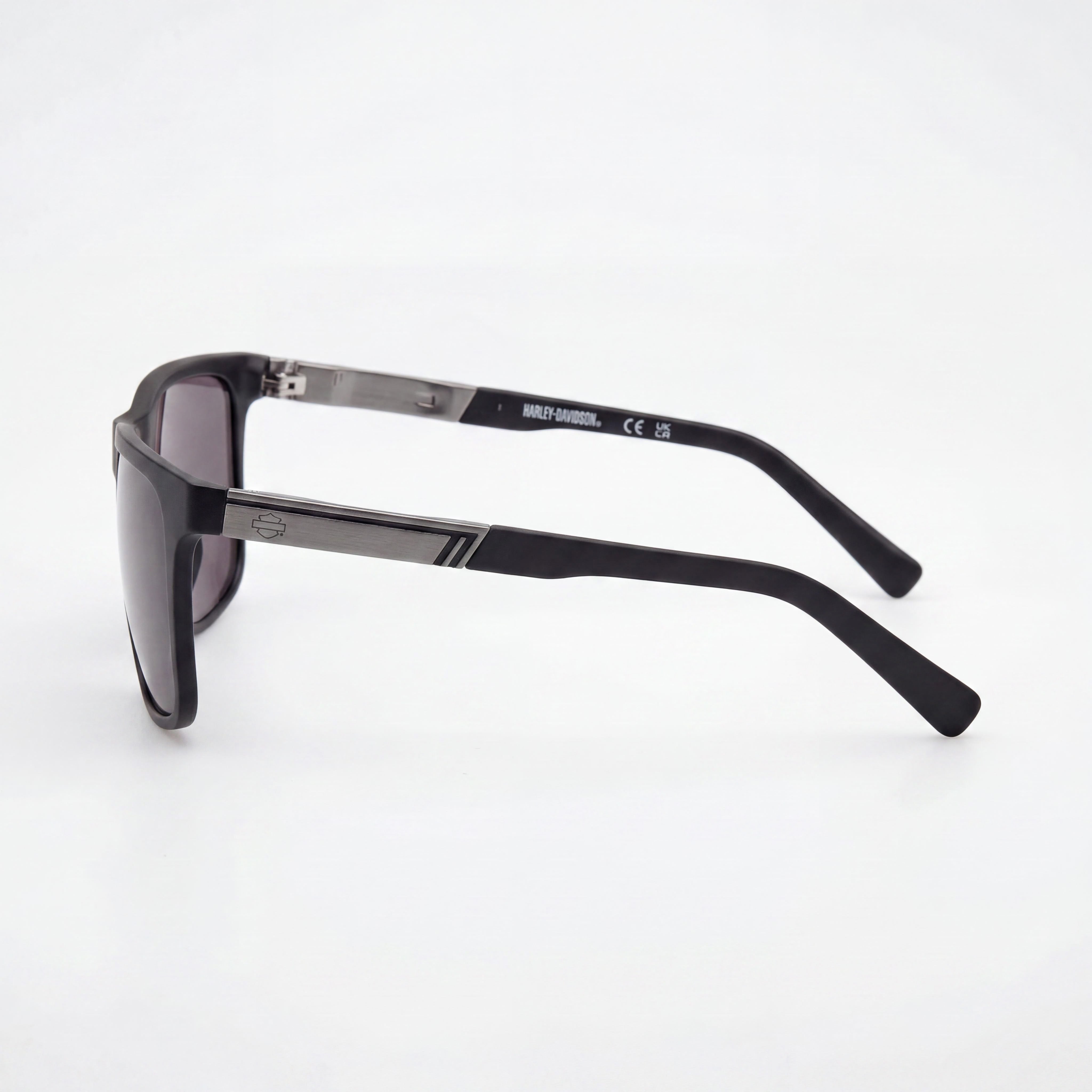 Harley-Davidson Classic Men's Polarized Sunglasses with Matte Black Smoke Frame and Smoked Lenses 58mm, Photo 3