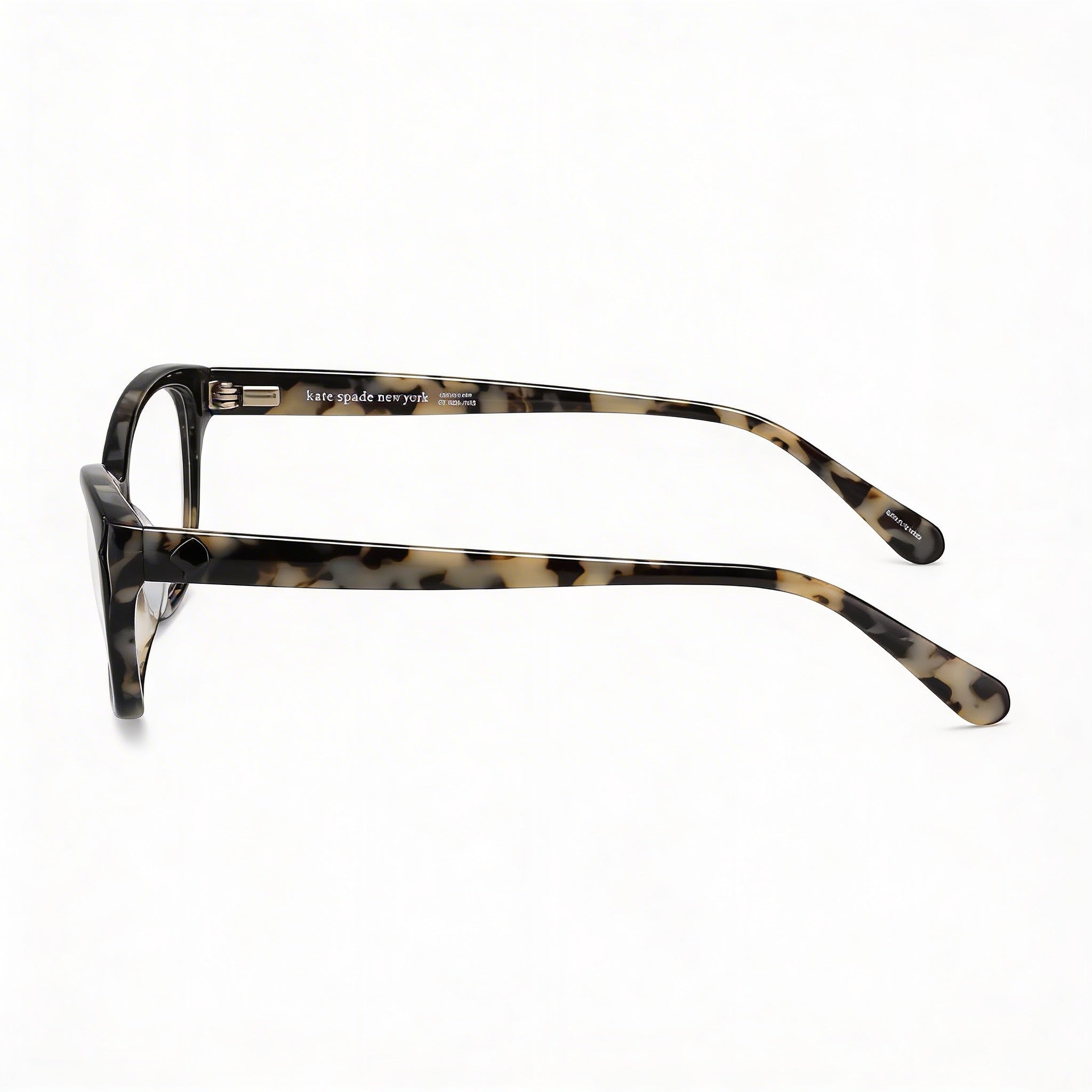 Gafas Kate Spade New York Modern Cat Eye de Acetato, Negro Blanco Habana, Unisex 51mm, Photo 4