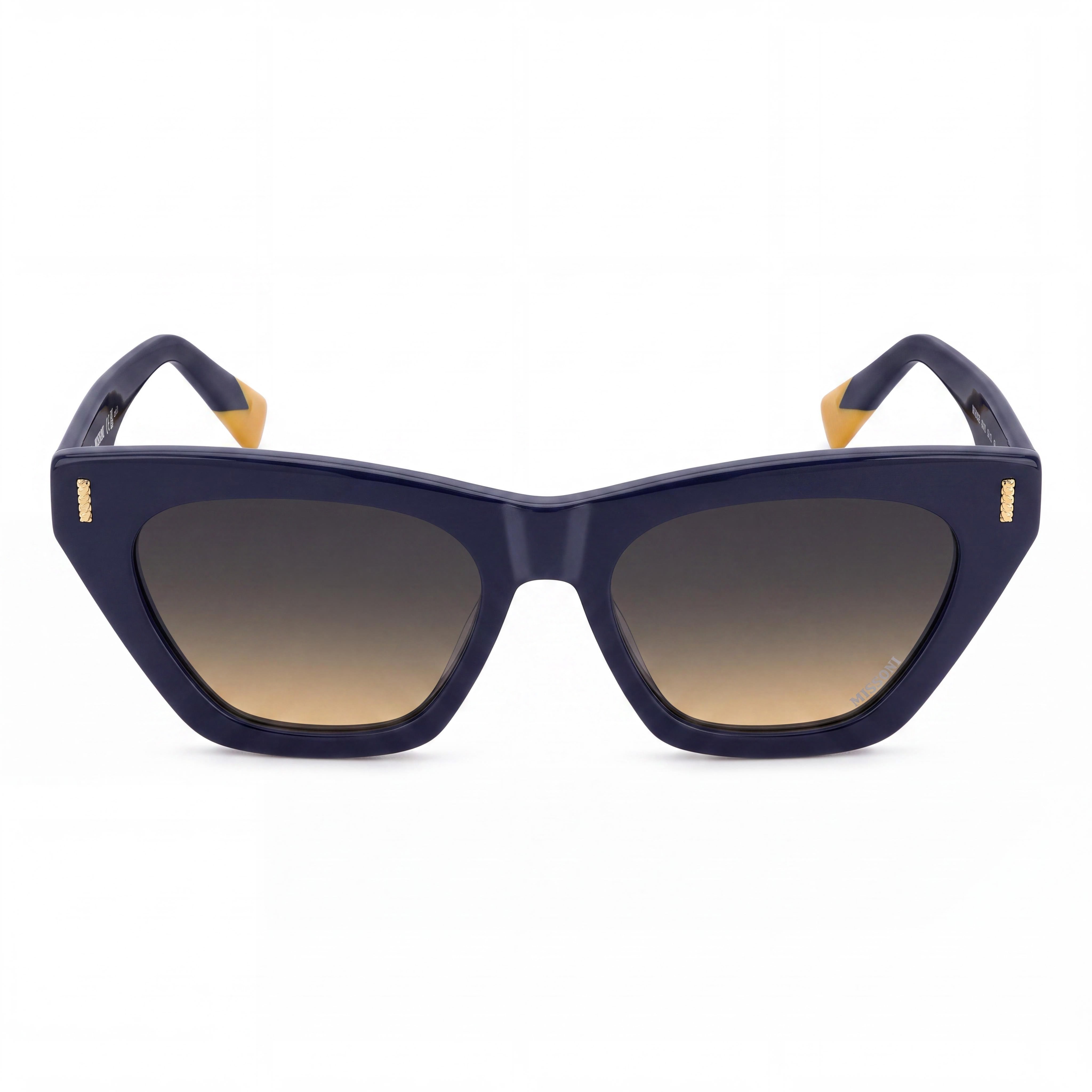 M Missoni MIS 0205/S Gafas de sol modernas unisex con montura de acetato gris azul/ocre marrón y lentes ocre marrón 54-18-145, Photo 2