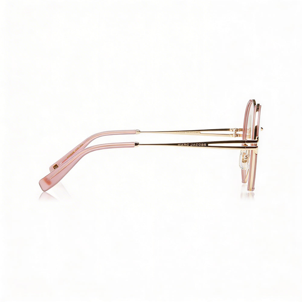 Marc Jacobs Mj 1093 Women's Gold Pink Metal Frame Sunglasses, featuring Polycarbonate Lenses and a 55mm Lens Width