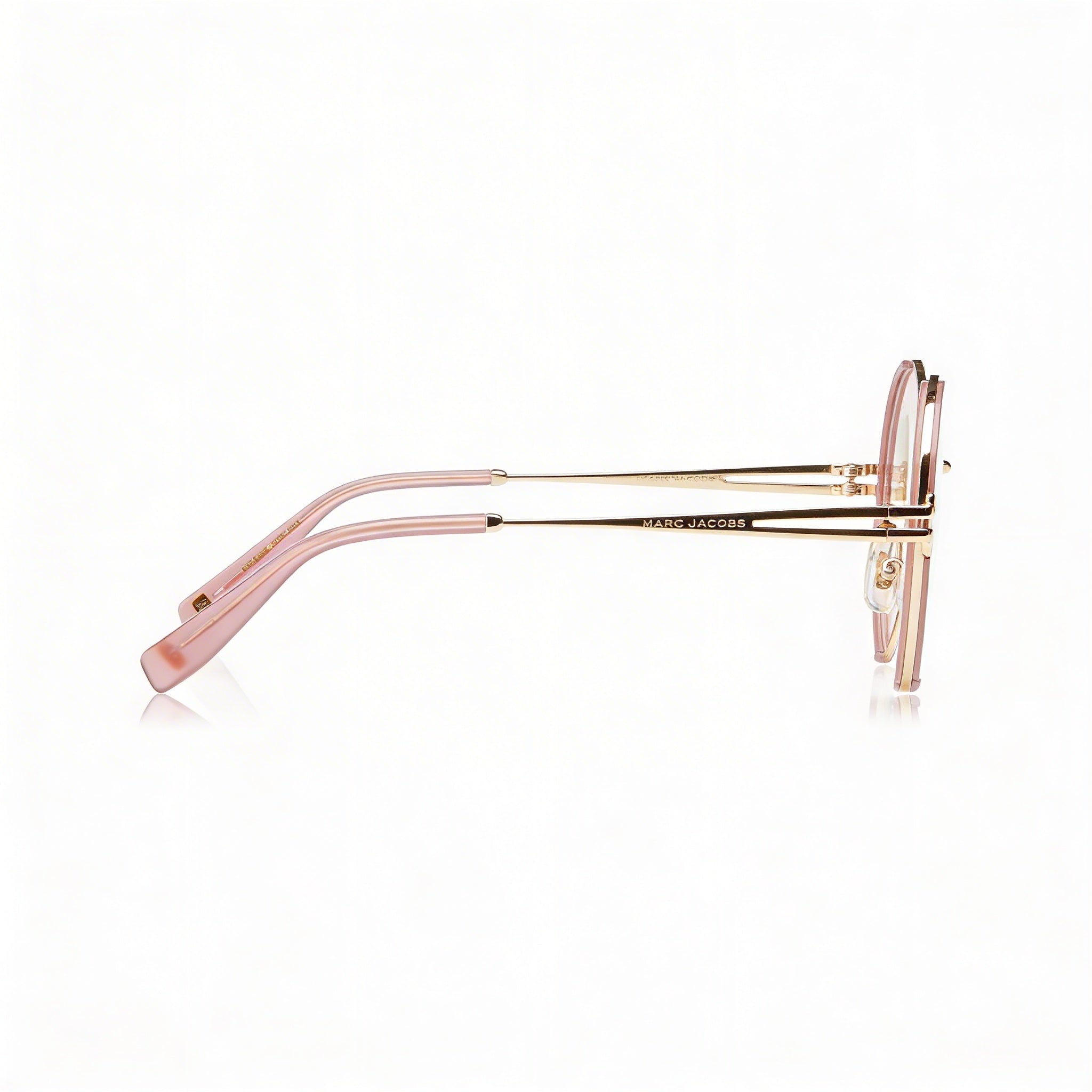 Marc Jacobs Mj 1093 Women's Gold Pink Metal Frame Sunglasses, featuring Polycarbonate Lenses and a 55mm Lens Width, Photo 3