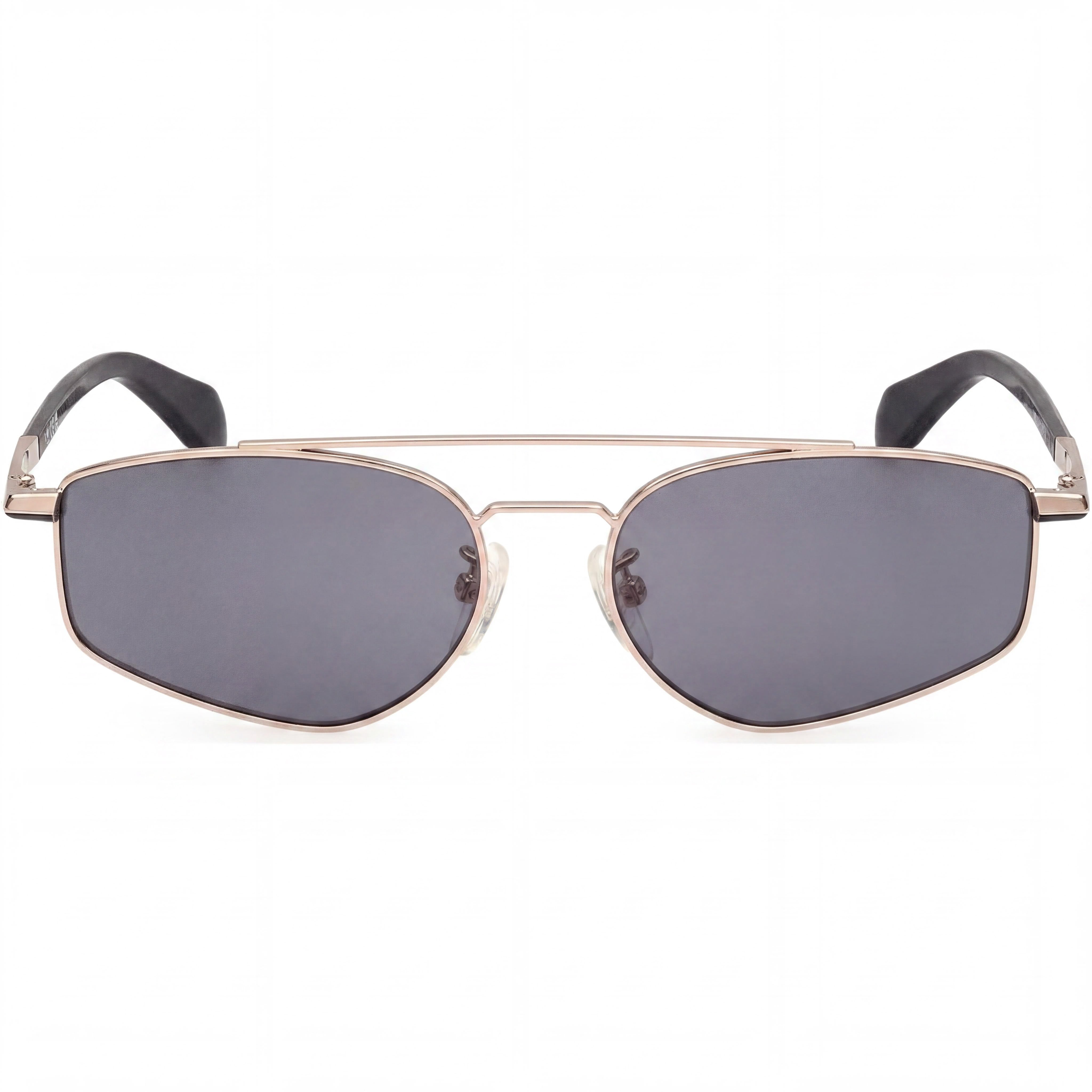 Gafas de sol metálicas unisex Adidas, montura dorada ahumada, lente de policarbonato ahumado, 100% protección UV, 55 mm, Photo 2