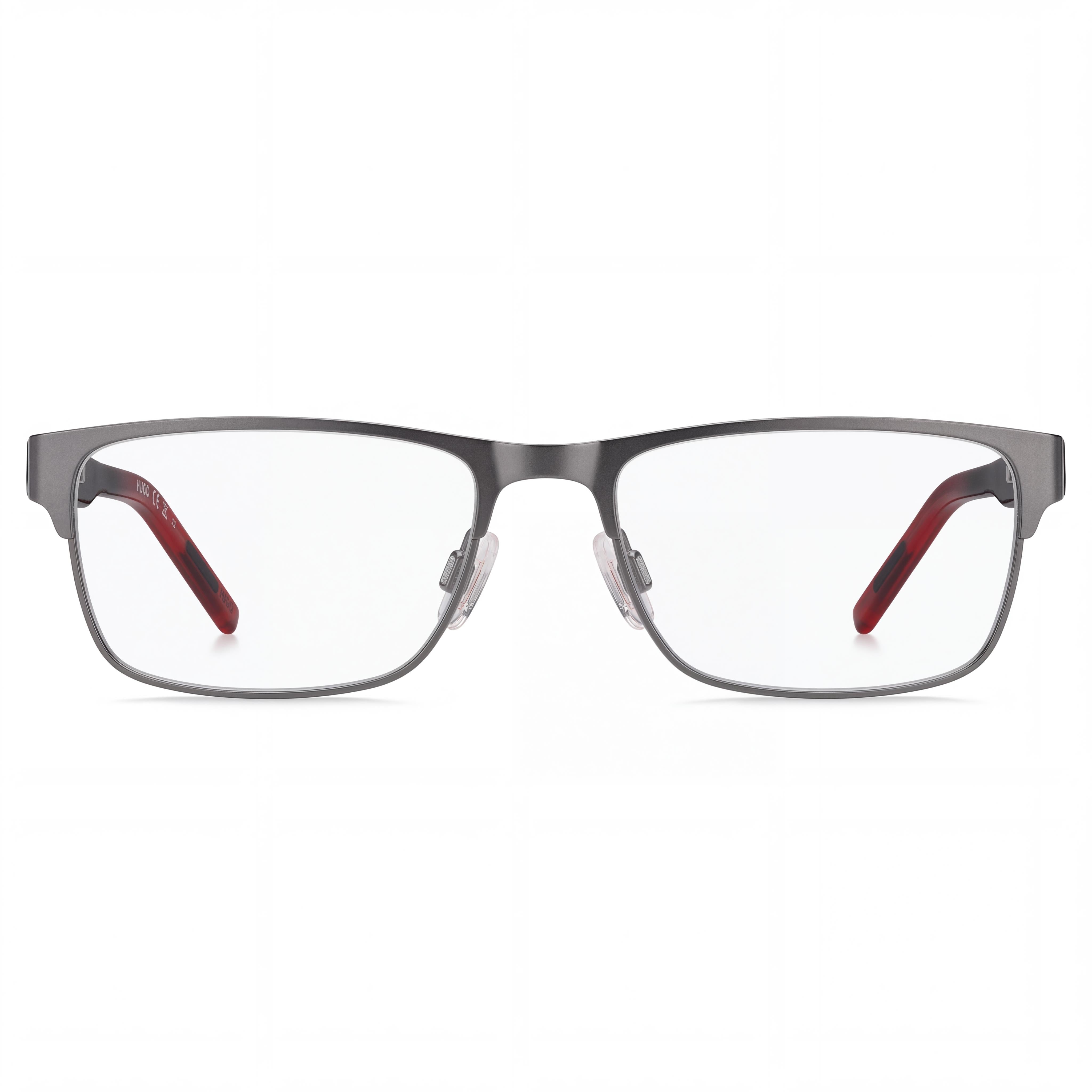 Hugo Boss HG1263 Silver Rectangle Eyeglasses for Men, Alloy Steel 55mm, Photo 2