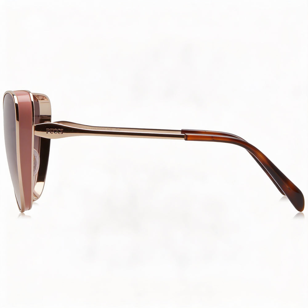 Emilio Pucci Modern Unisex Metal Frame Polycarbonate Lens UV Protection Non-Polarized Sunglasses 61-18