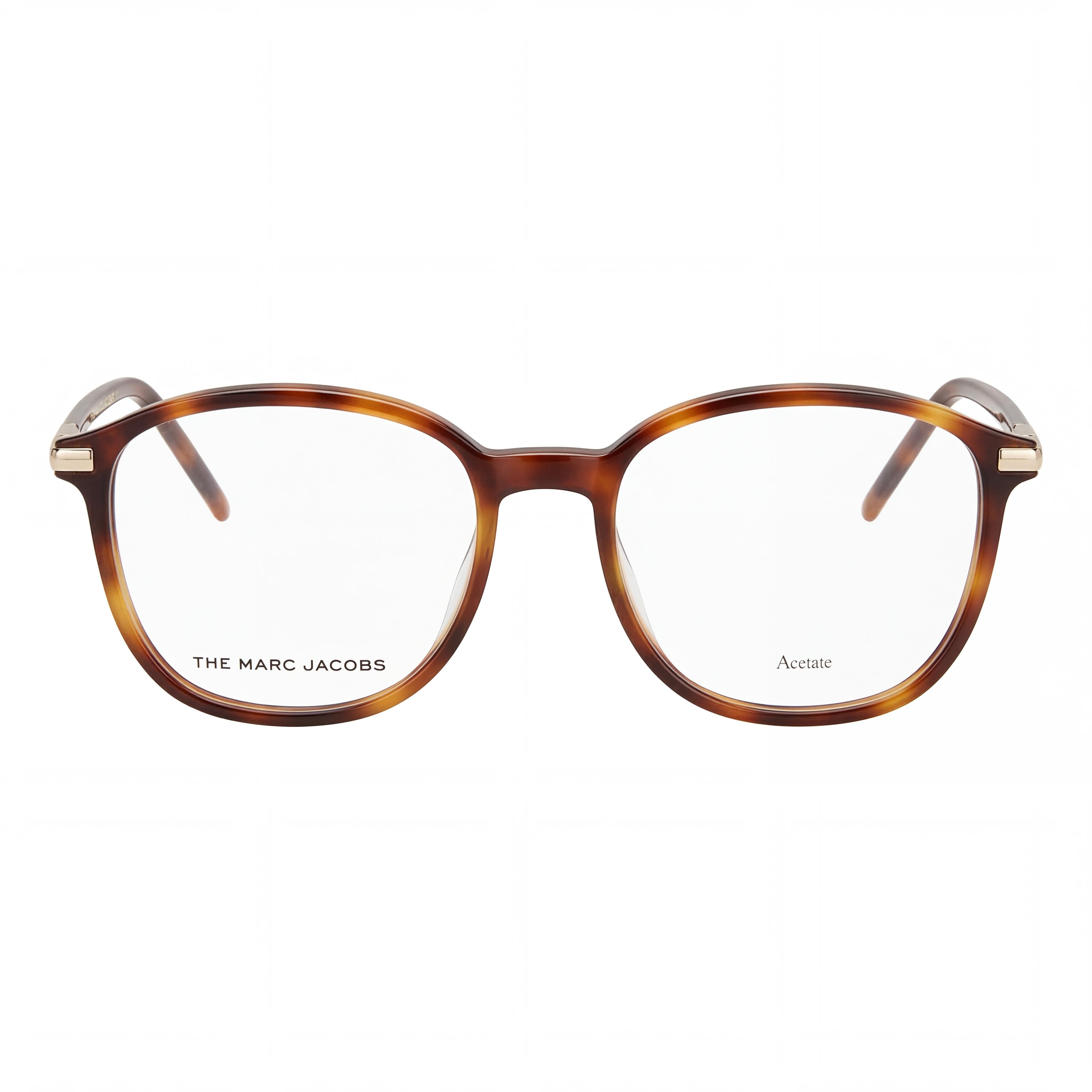 Gafas de mujer Marc Jacobs Contemporary con montura de acetato Havana y forma redonda, ancho de lente de 51 mm, Photo 2