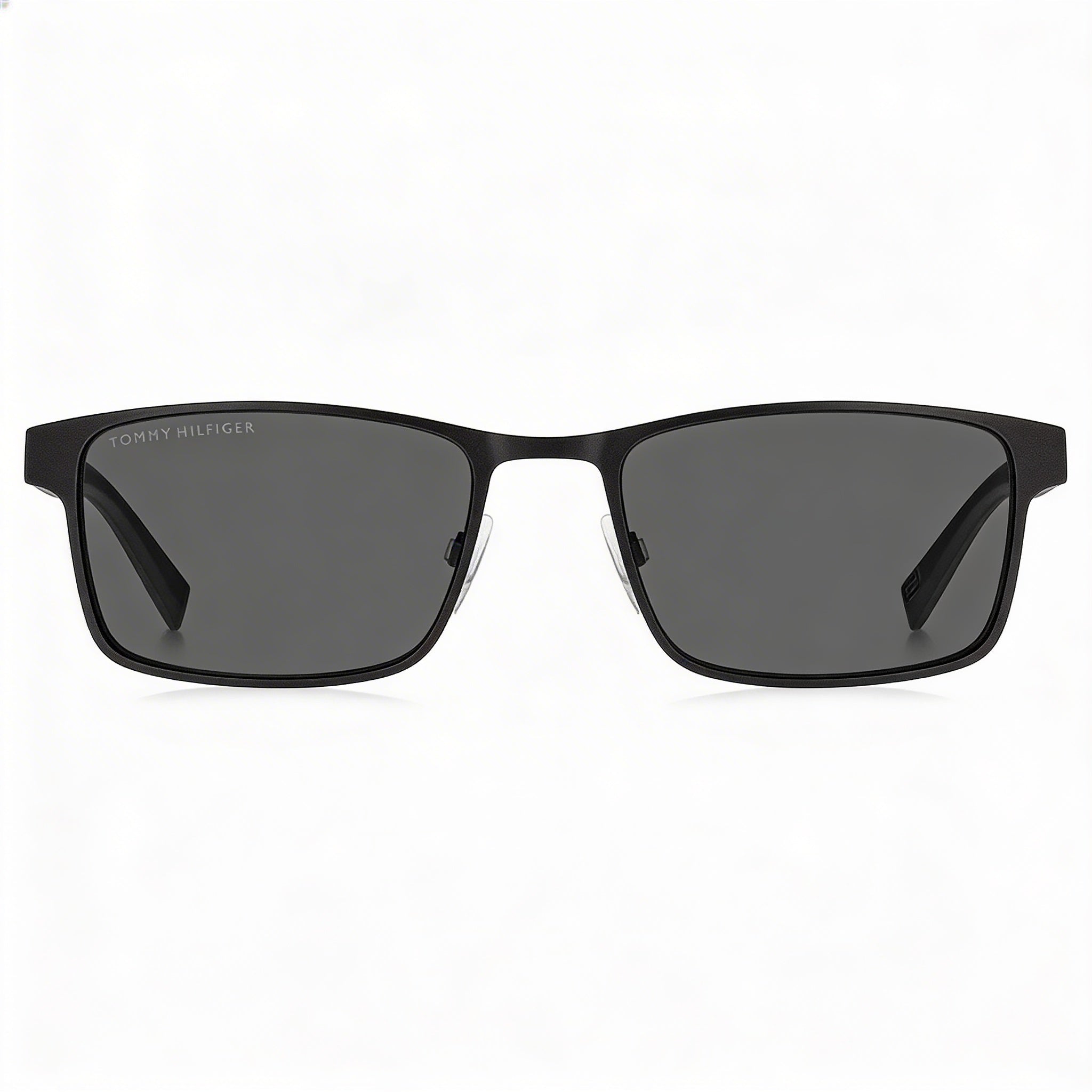 Tommy Hilfiger Contemporary TH 1904/S Matte Black Metal Rectangle Grey Lens UV Protection Non-Polarized Men's Sunglasses 55mm, Photo 3