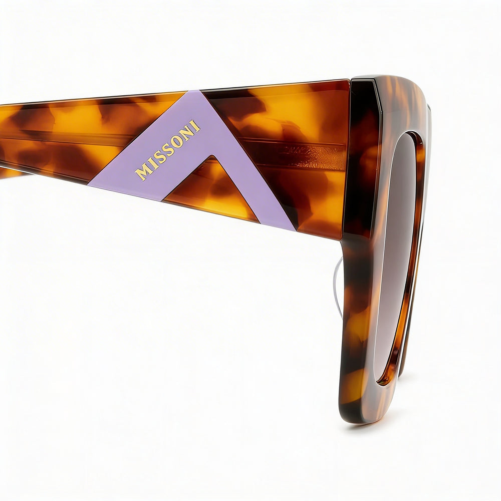 Missoni Classic Unisex Acetate Havana Honey Frame Brown Gradient UV Protection Sunglasses 52mm