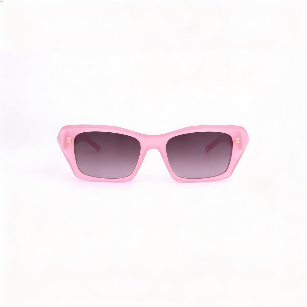 Givenchy Casual Women's Sunglasses with Shiny Pink Acetate Frame and Violet Lenses, Size 54-18-140mm
