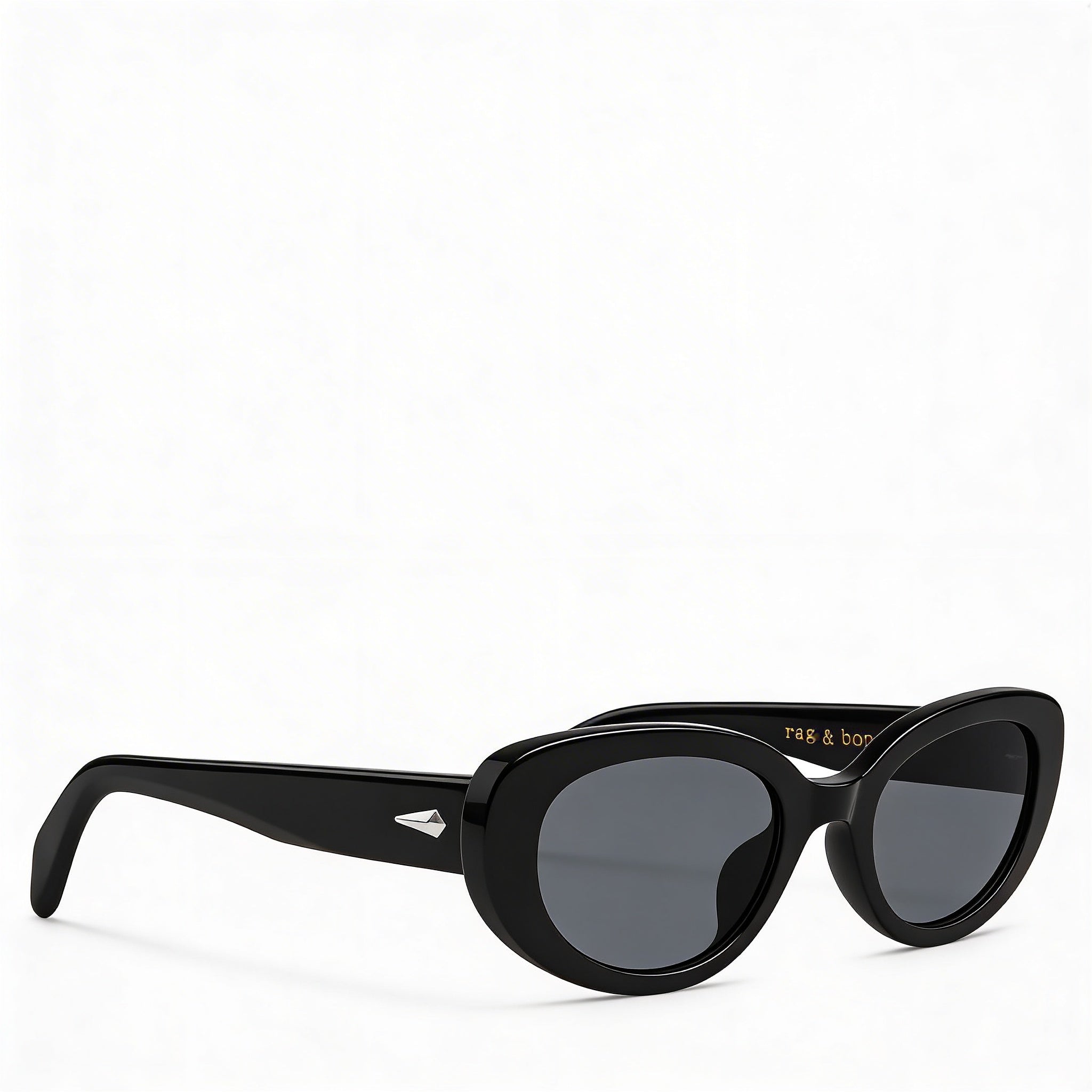 Rag & Bone Modern Women's Black Injected Full Rim Round Sunglasses 52mm, Photo 1
