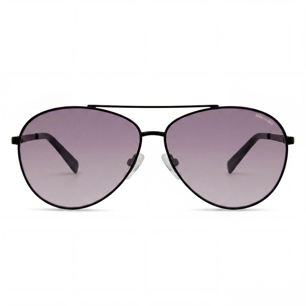 Gafas de sol Kenneth Cole New York Kc6302g de metal para mujer, montura negra mate, lentes de espejo marrones, 63 mm