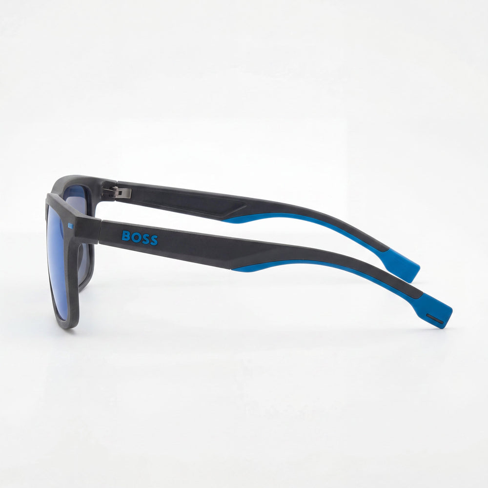 Gafas de sol Hugo Boss Casual para hombre de poliamida ecológica gris mate con espejo azul de policarbonato con protección UV 59mm
