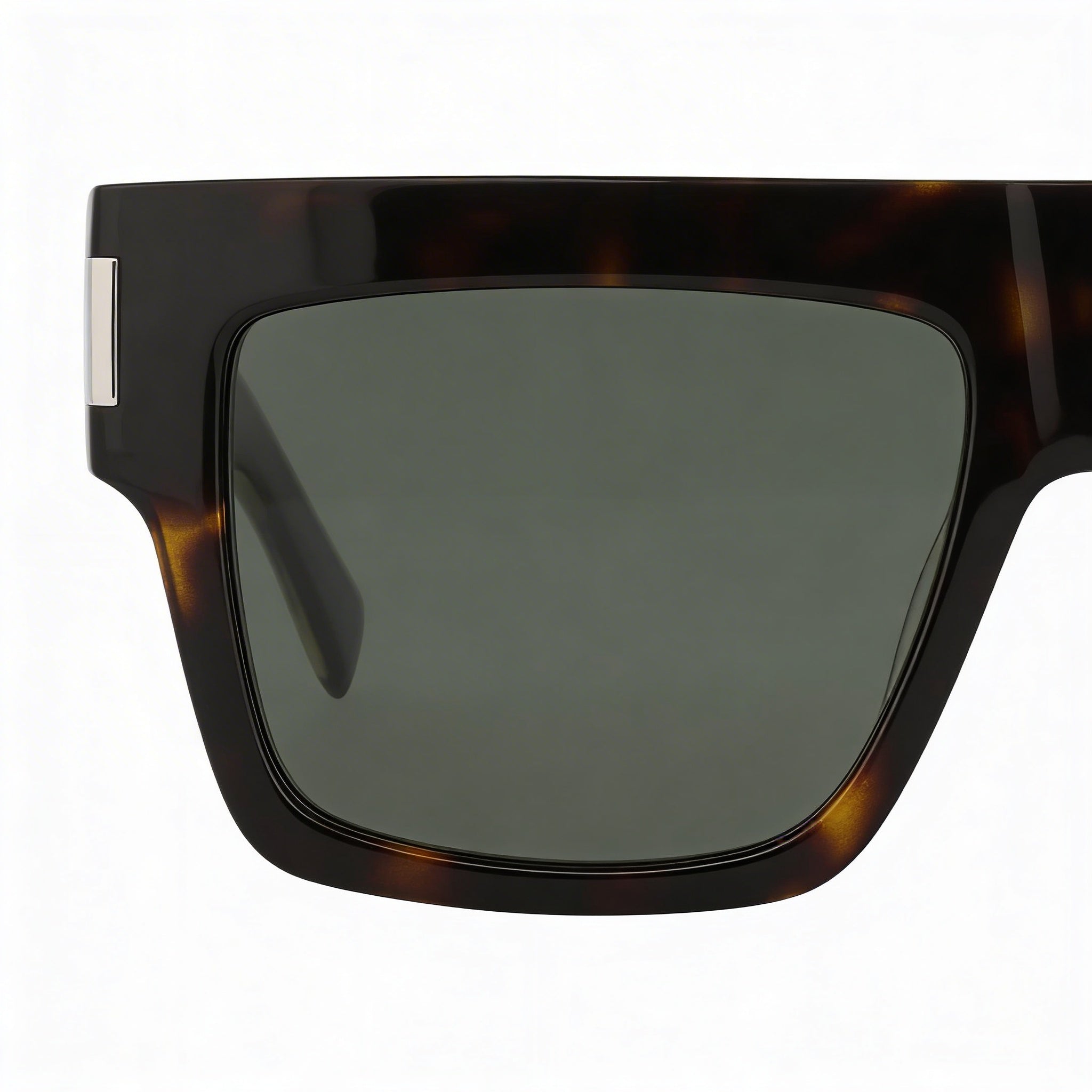 Gafas de sol cuadradas de plástico Yves Saint Laurent SL 628 para hombre, color gris cristal Havana, 55 mm, 100 % UV, sin polarizar, Photo 3