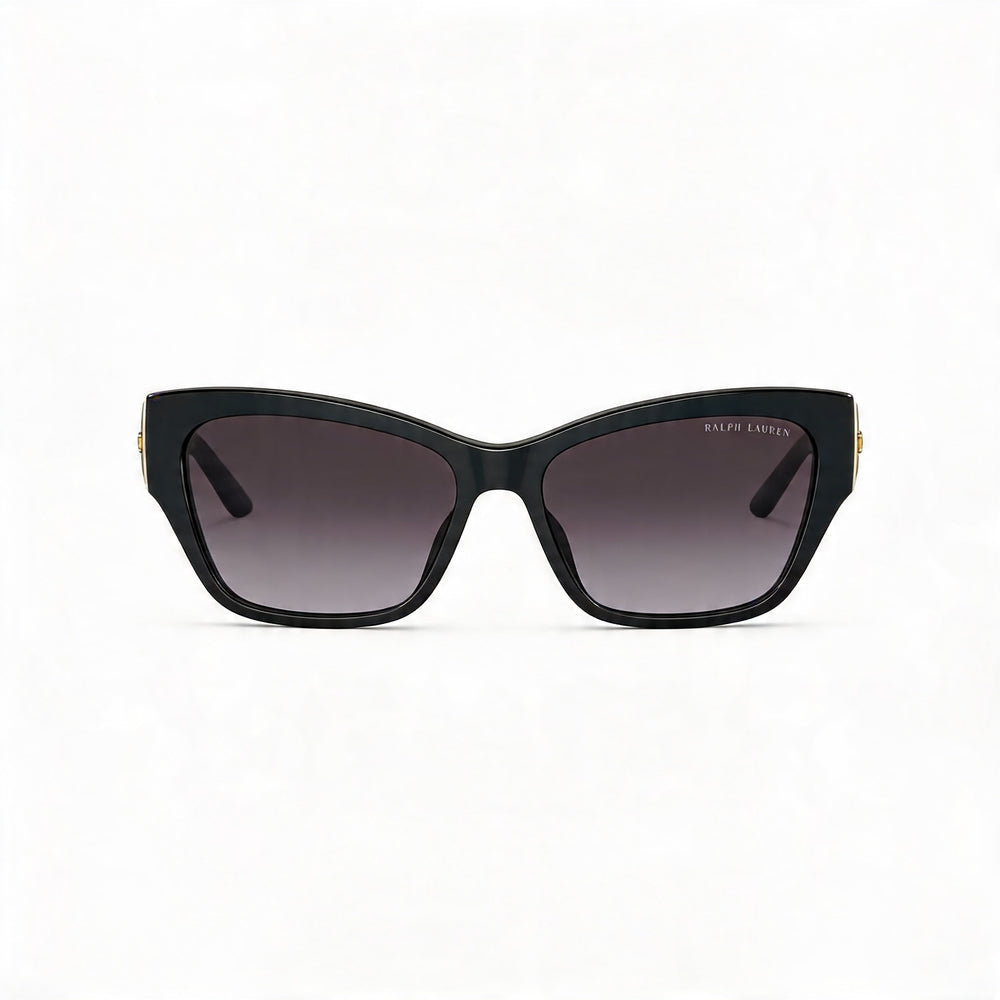 Ralph Lauren RL 8206U Women's Sunglasses with Black Grey Shaded Frame and Grey Shaded Lenses 57mm