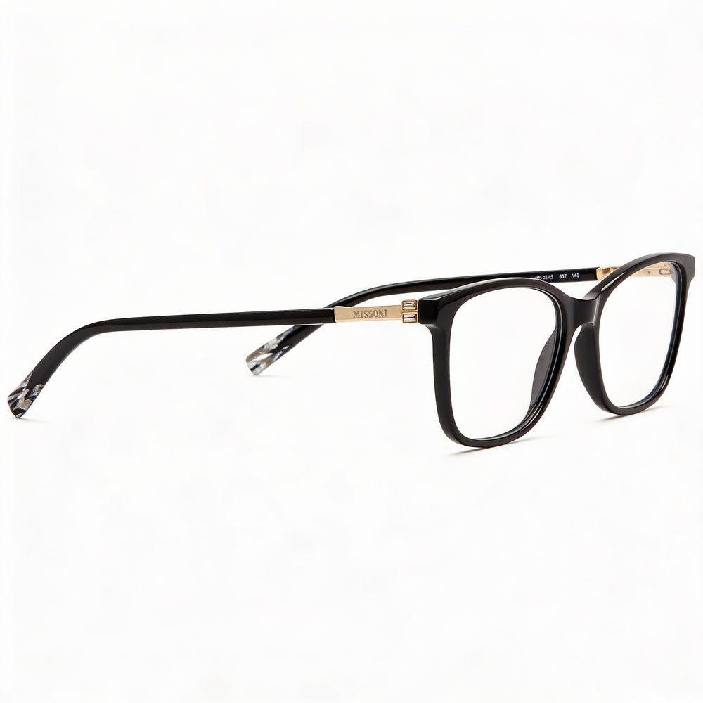 M Missoni Gafas para mujer de acetato negro con lentes de policarbonato no polarizadas 53