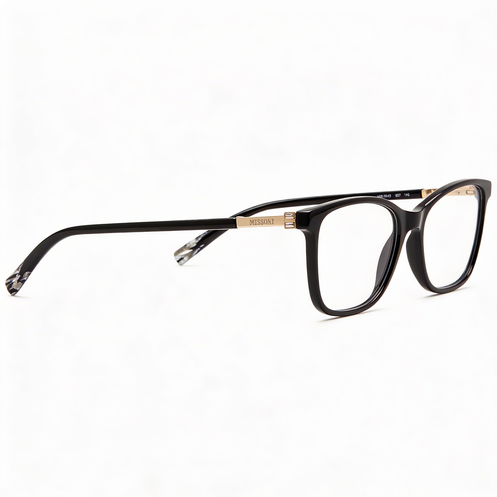 M Missoni Gafas para mujer de acetato negro con lentes de policarbonato no polarizadas 53, Photo 3