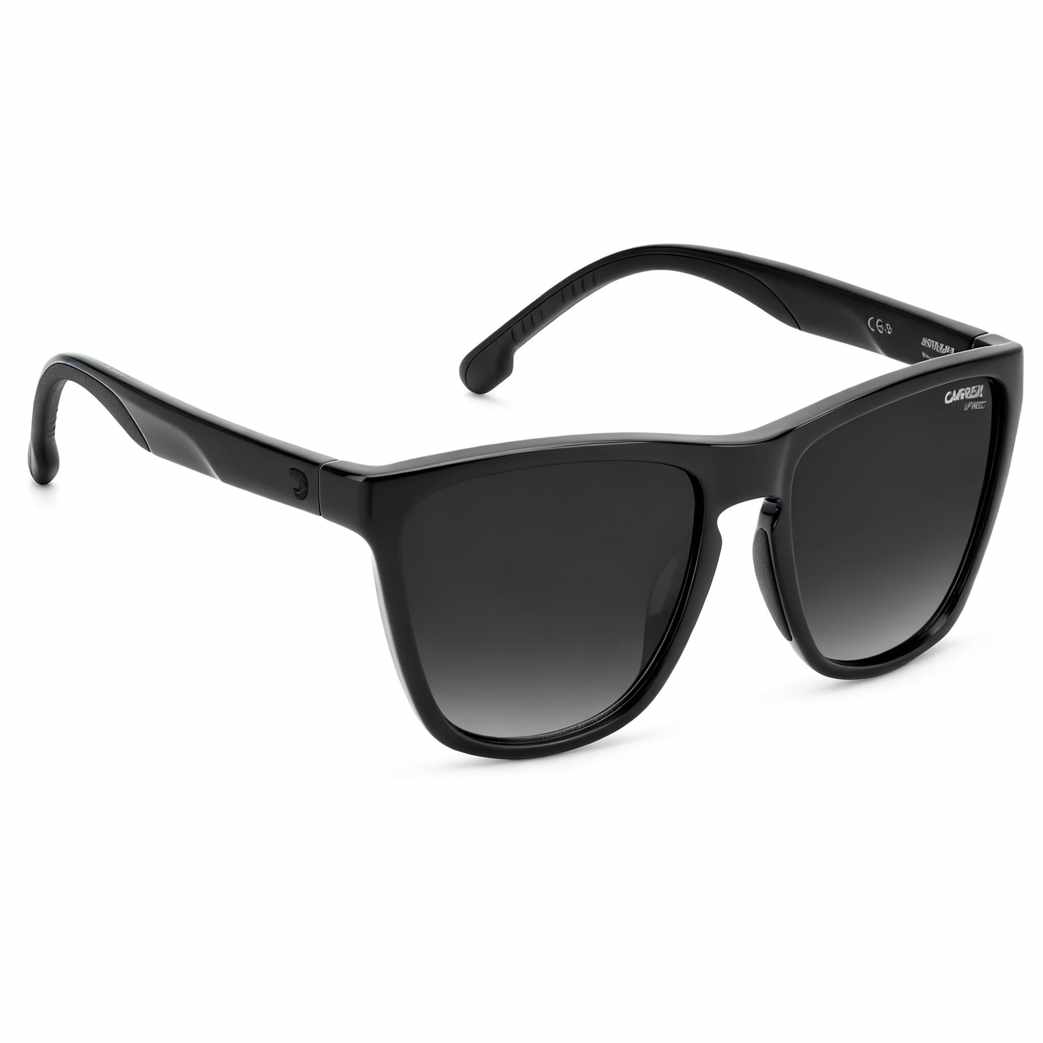 Carrera 8058/S Classic Unisex Sunglasses, Black Injection Propionate Frame, Dark Grey Shaded Non-Polarized Lenses, UV Protected 56mm, Photo 3