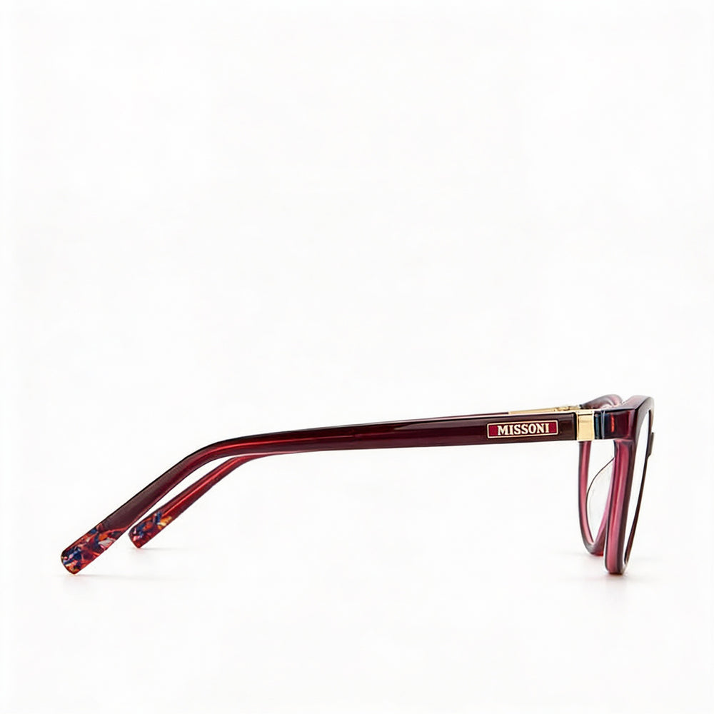 Gafas de acetato Missoni Modern para mujer, color gris, lentes de 54 mm, puente de 16 mm y patillas de 135 mm.