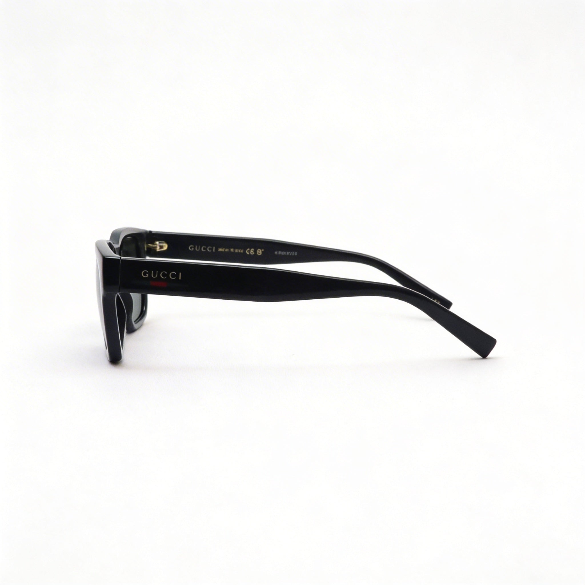 Gafas de sol Gucci Modern GG1857S-001 unisex con montura de plástico negra y lentes negras no polarizadas, lentes de 55 mm, puente de 20 mm, patillas de 145 mm., Photo 3