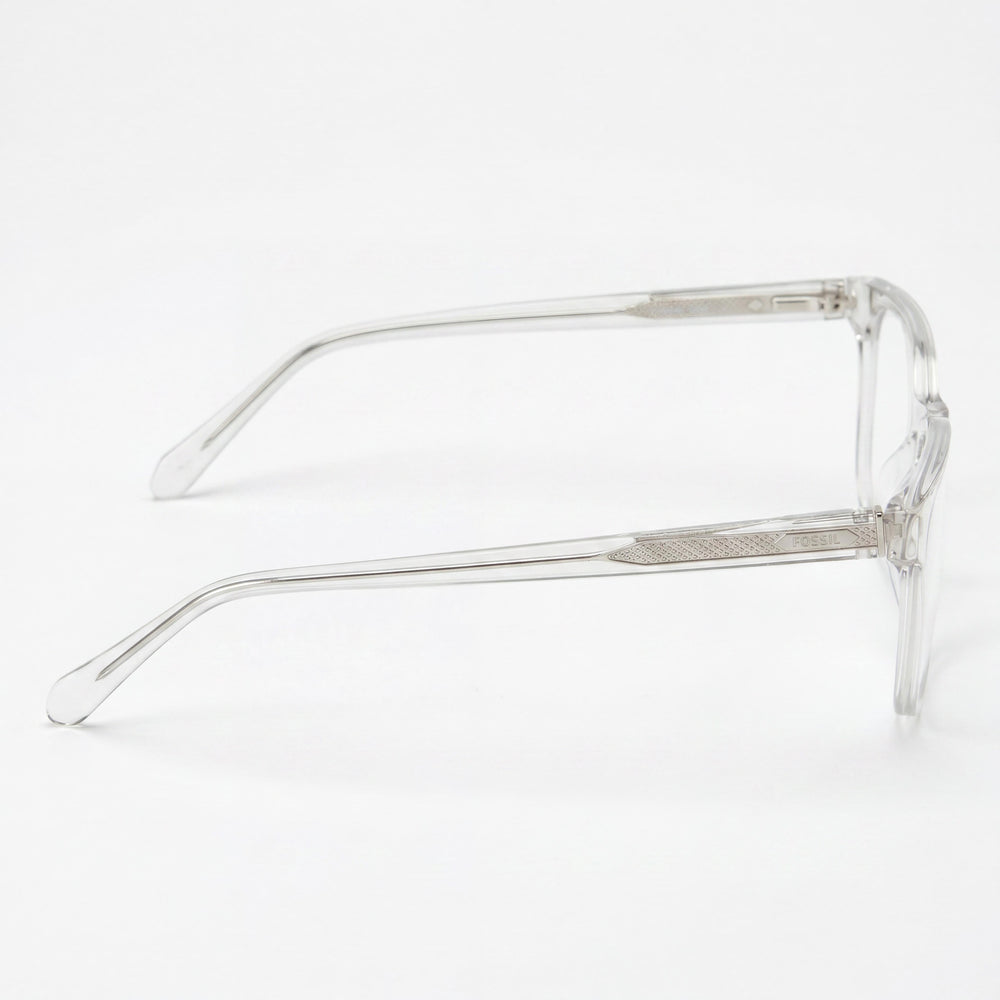 Gafas Fossil FOS 7135/G de estilo moderno para mujer con montura de acetato gris cristal y lentes de policarbonato no polarizadas de 53 mm