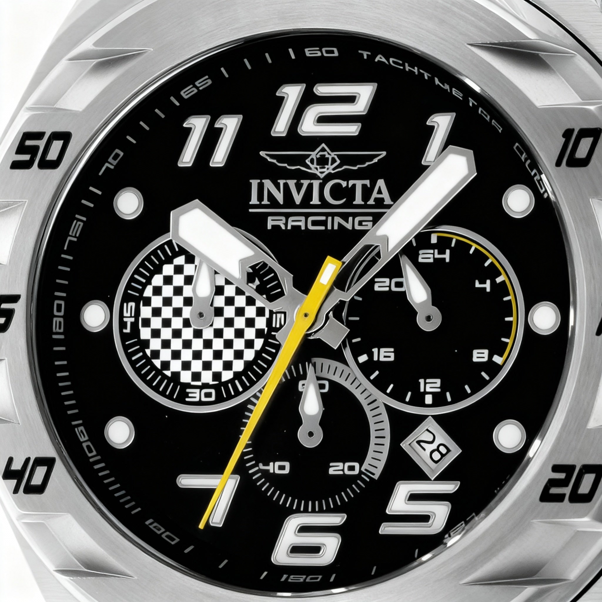 Reloj Invicta Racing 47201 de cuarzo, acero inoxidable plateado, 48 mm, esfera gris y correa de pulsera., Photo 3