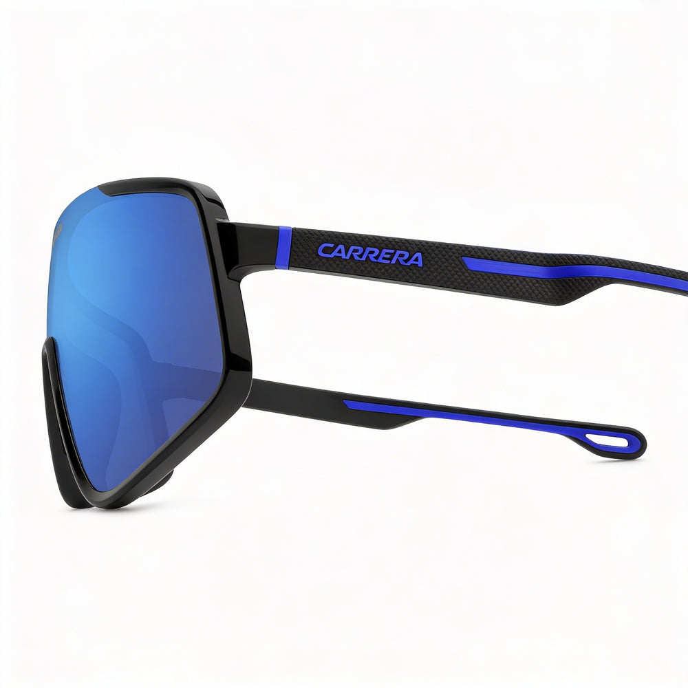 Carrera Casual Men's Black Blue ECO POLYAMIDE Sunglasses, Blue Multilayer Lenses, 100% UV Protection, 99mm