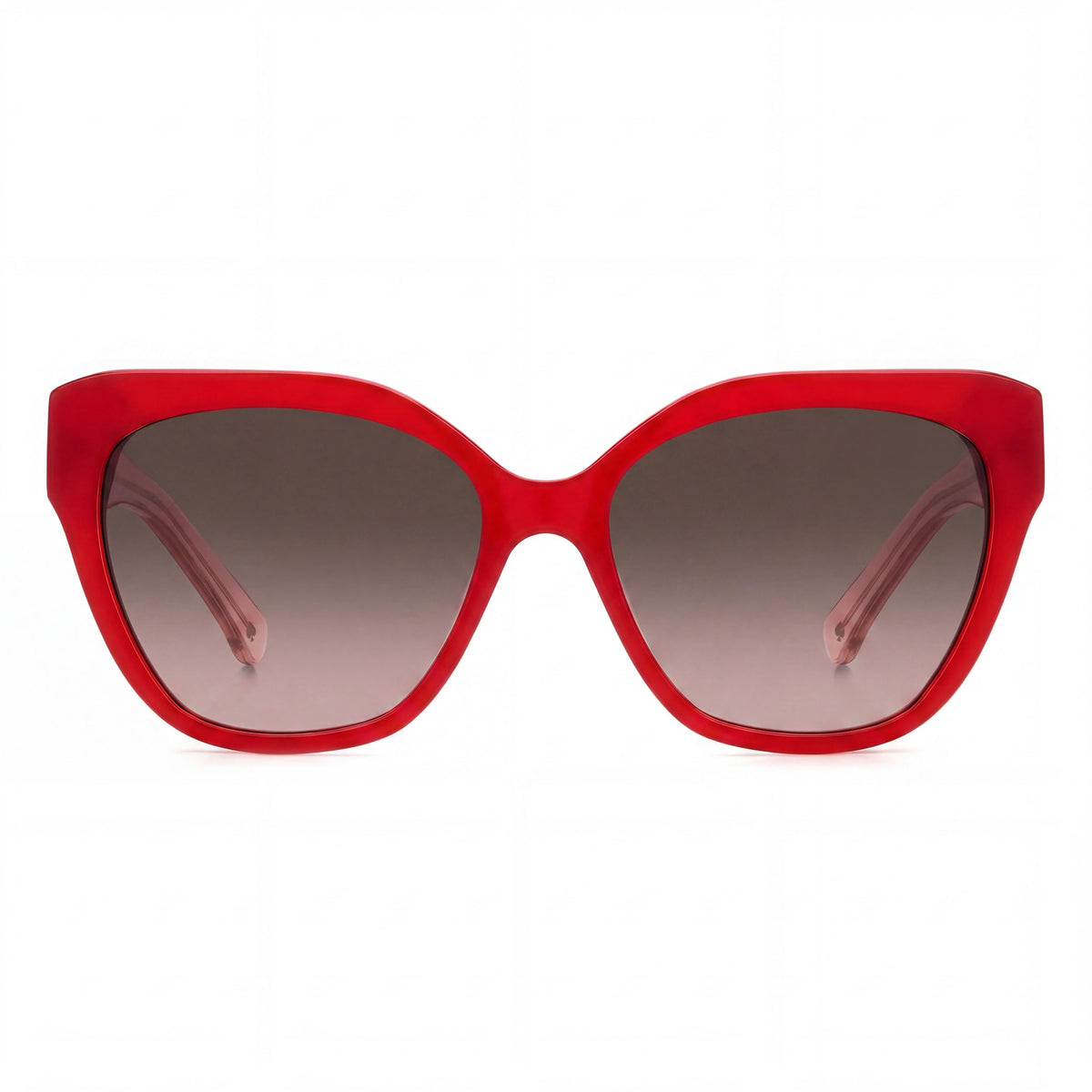 kate spade new york Women's Rectangular Sunglasses, Red Brown Plastic, Brown Shaded Non-Polarized, UV Protection 57mm, Photo 2