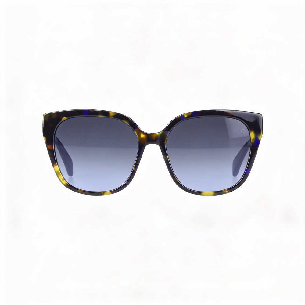 rag & bone Modern Heritage Women's Yellow Havana Grey Acetate Dark Grey Shaded UV Protection Non-Polarized 56mm