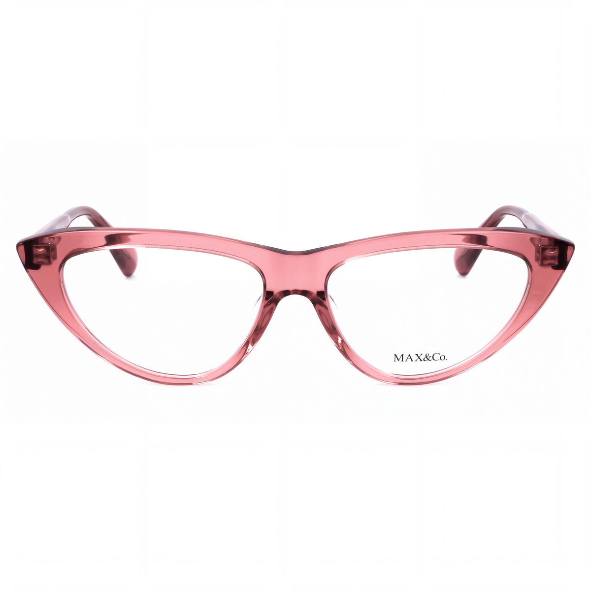 Max&Co. Modern Women's Red Plastic Eyeglasses Frame with Lens Width 54mm, Bridge Width 15mm, Temple Length 140mm, Photo 2