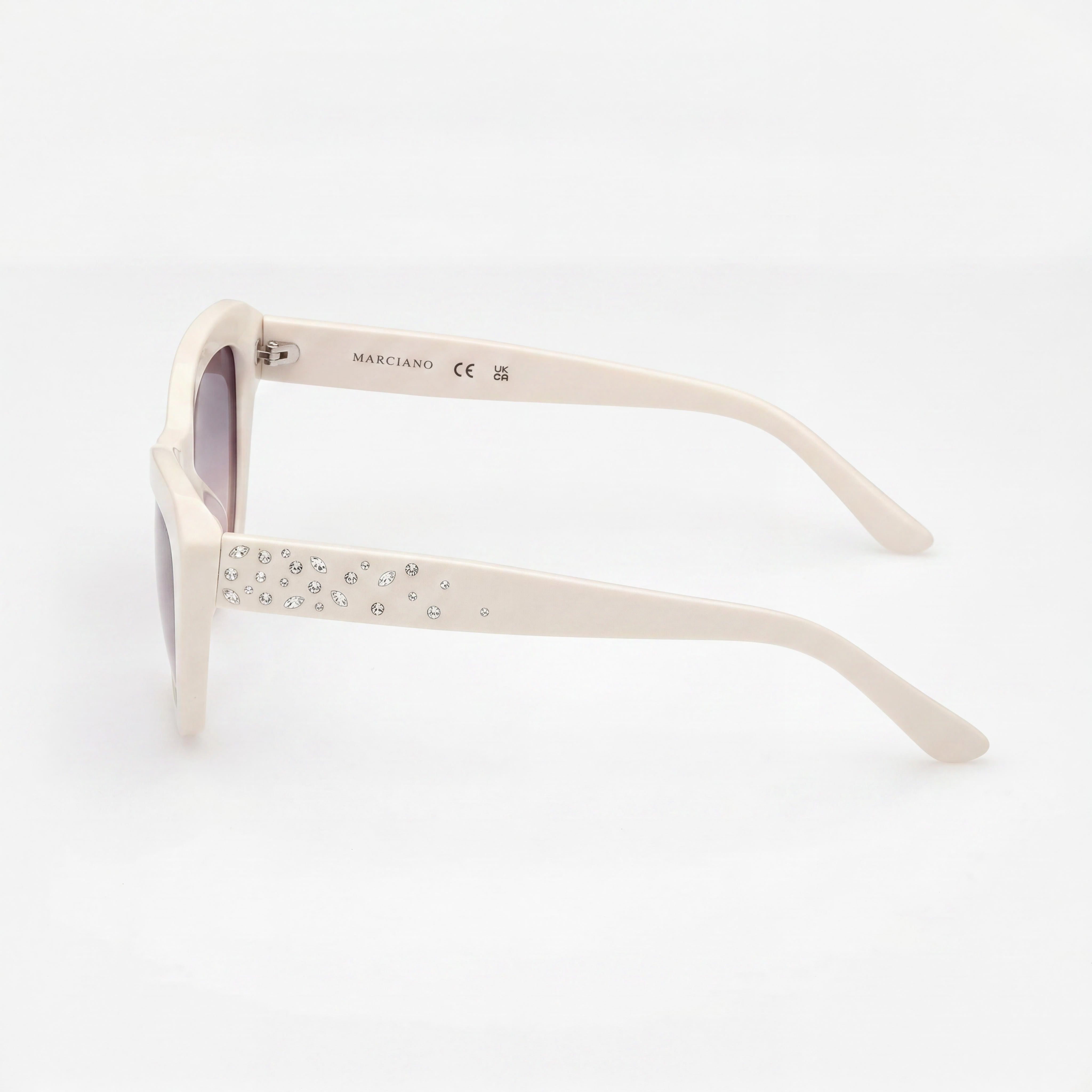 GUESS by Marciano Gm00016 Women's Eyewear, Ivory Plastic Frame, White Polycarbonate Lenses, 53mm, Photo 3