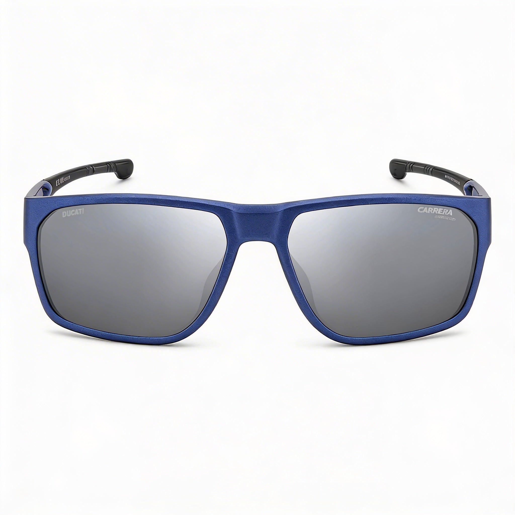 Carrera Ducati Gafas de sol de poliamida elegante para hombre en azul y gris metalizado, lentes metalizadas azules, protección UV 59 mm, Photo 2