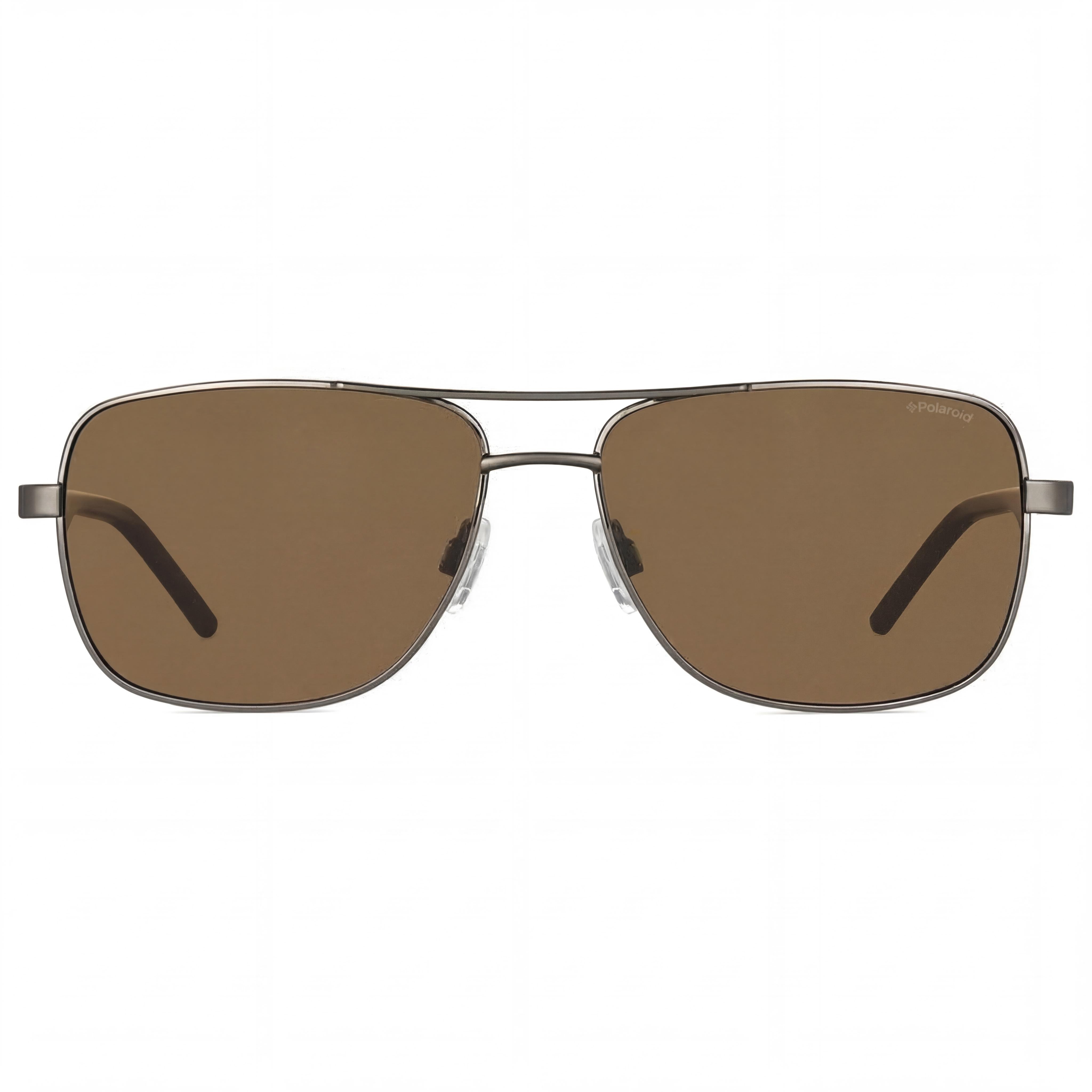 Gafas de sol unisex Polaroid 2042/S de metal, montura rutenio negro, lentes UV polarizadas marrones de 59 mm, Photo 2