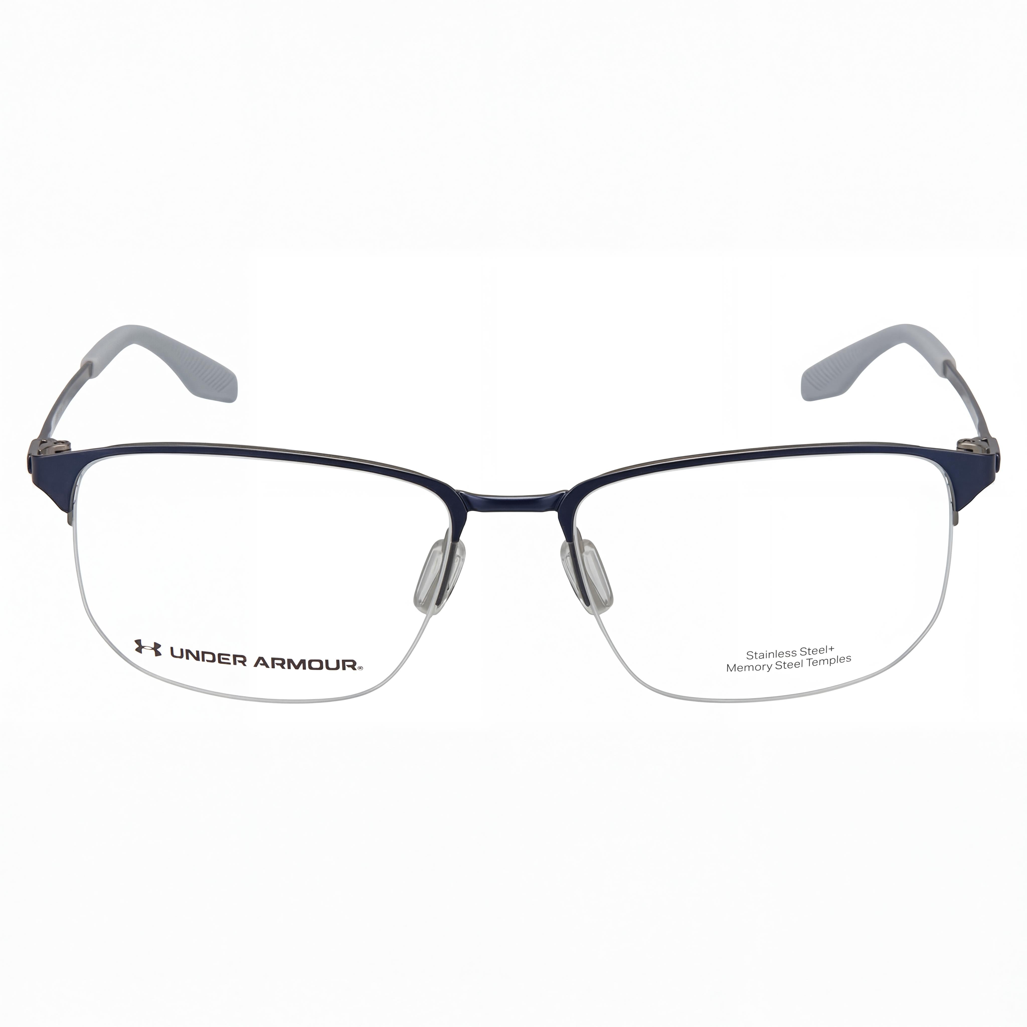 Gafas de sol Under Armour Modern unisex con montura de acero de aleación azul y lentes de policarbonato no polarizadas de 54 mm, Photo 2
