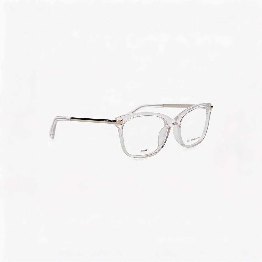 kate spade new york Vicenza Gafas para mujer con montura cuadrada completa de acetato transparente, ancho de lente de 51 mm