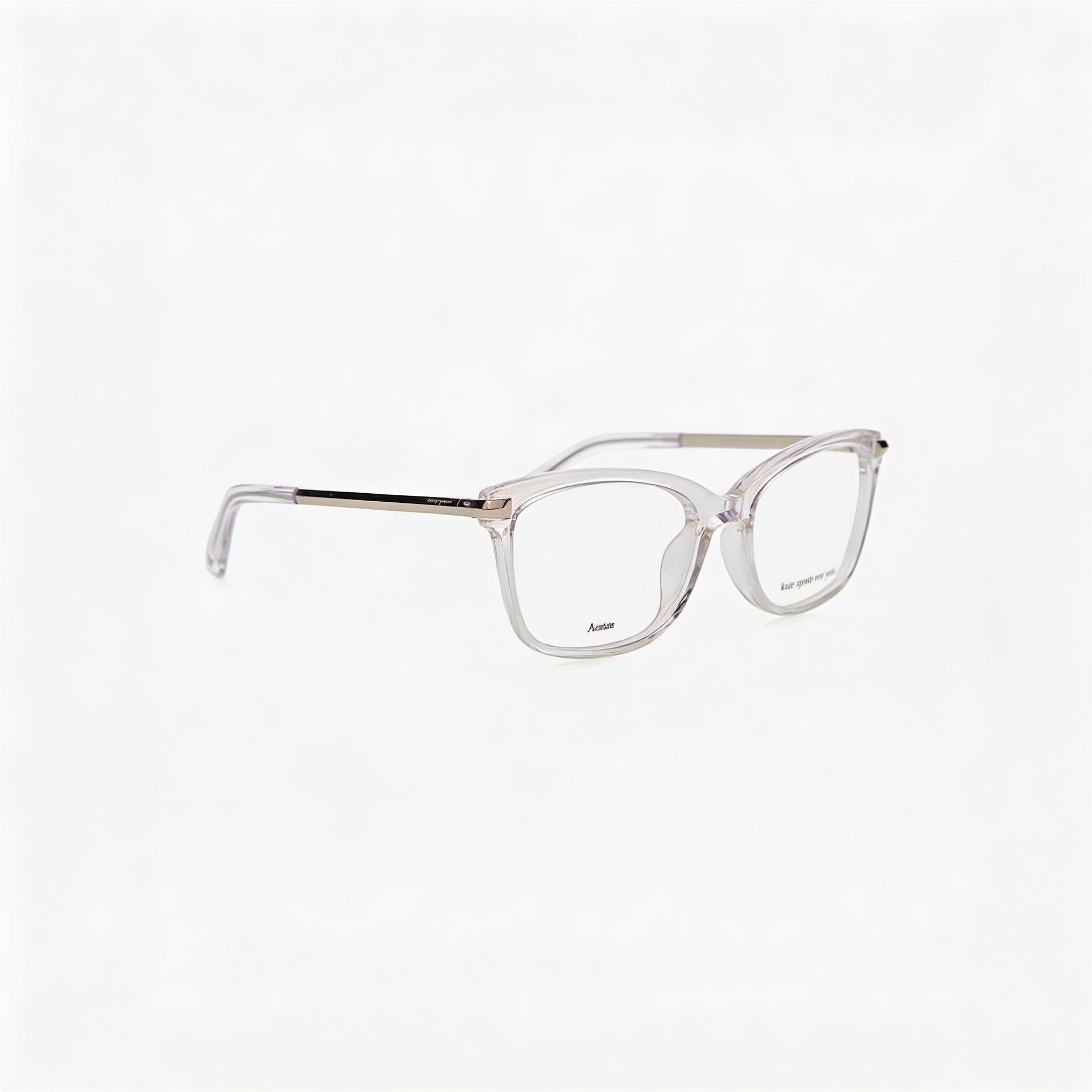 kate spade new york Vicenza Gafas para mujer con montura cuadrada completa de acetato transparente, ancho de lente de 51 mm, Photo 3