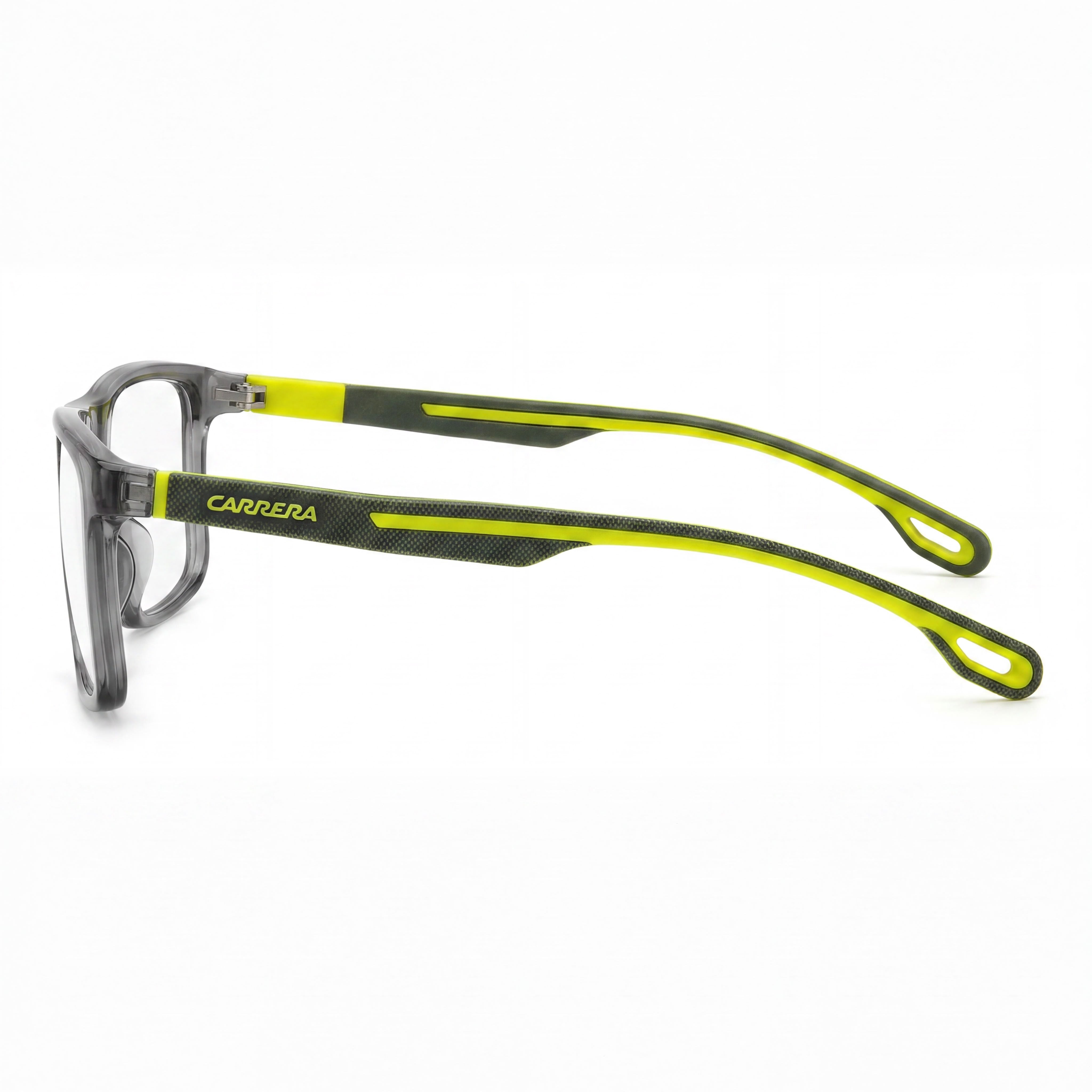 Gafas de sol casuales Carrera para hombre con montura de poliamida gris neón amarillo INJ-GRIL, sin polarizar, 55 mm, Photo 2